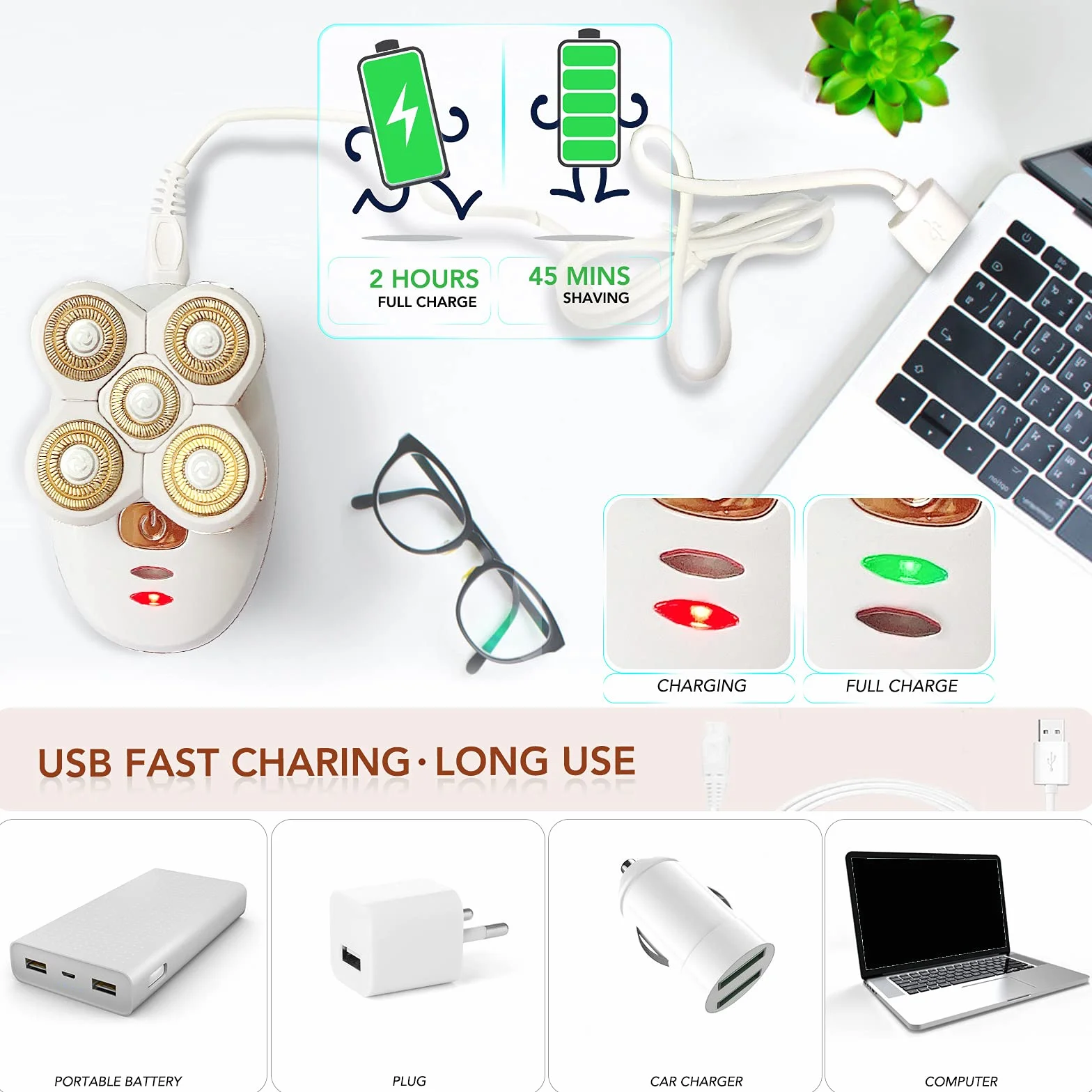 2021 Upgrade Rasoio Elettrico Da Donna, Lady Shaver Indolore, Impermeabile Epilatore per il Corpo Femminile, Ricaricabile e cordless Trimmer Depilazione per gambe Viso Corpo Labbra Ascelle