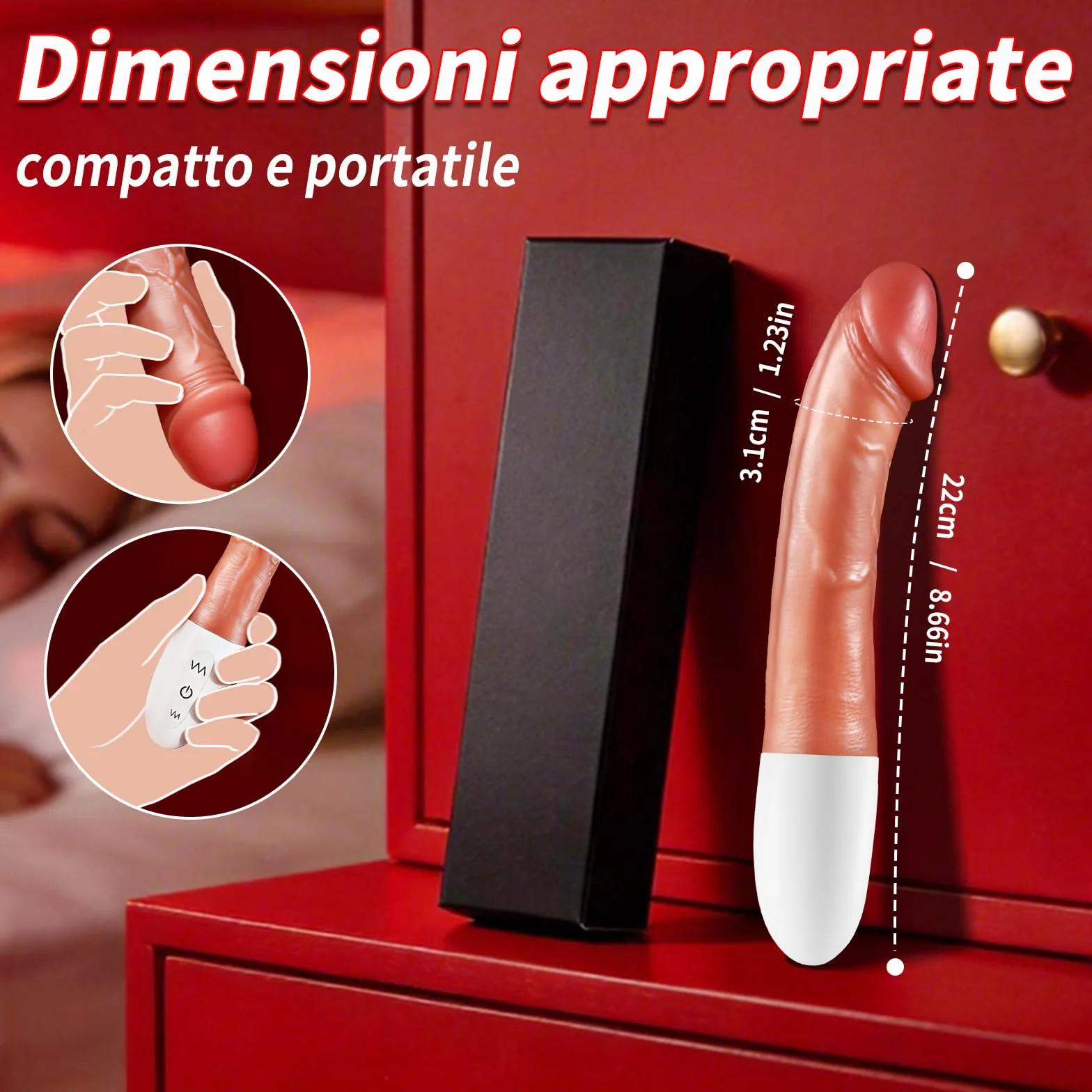 vibratoreper donna realistico dildo vibratore con 10 modalità di vibrazione. sexytoysys donna sessuale adatto alla stimolazione vaginale, anale, clitoridea, dei capezzoli e del pene