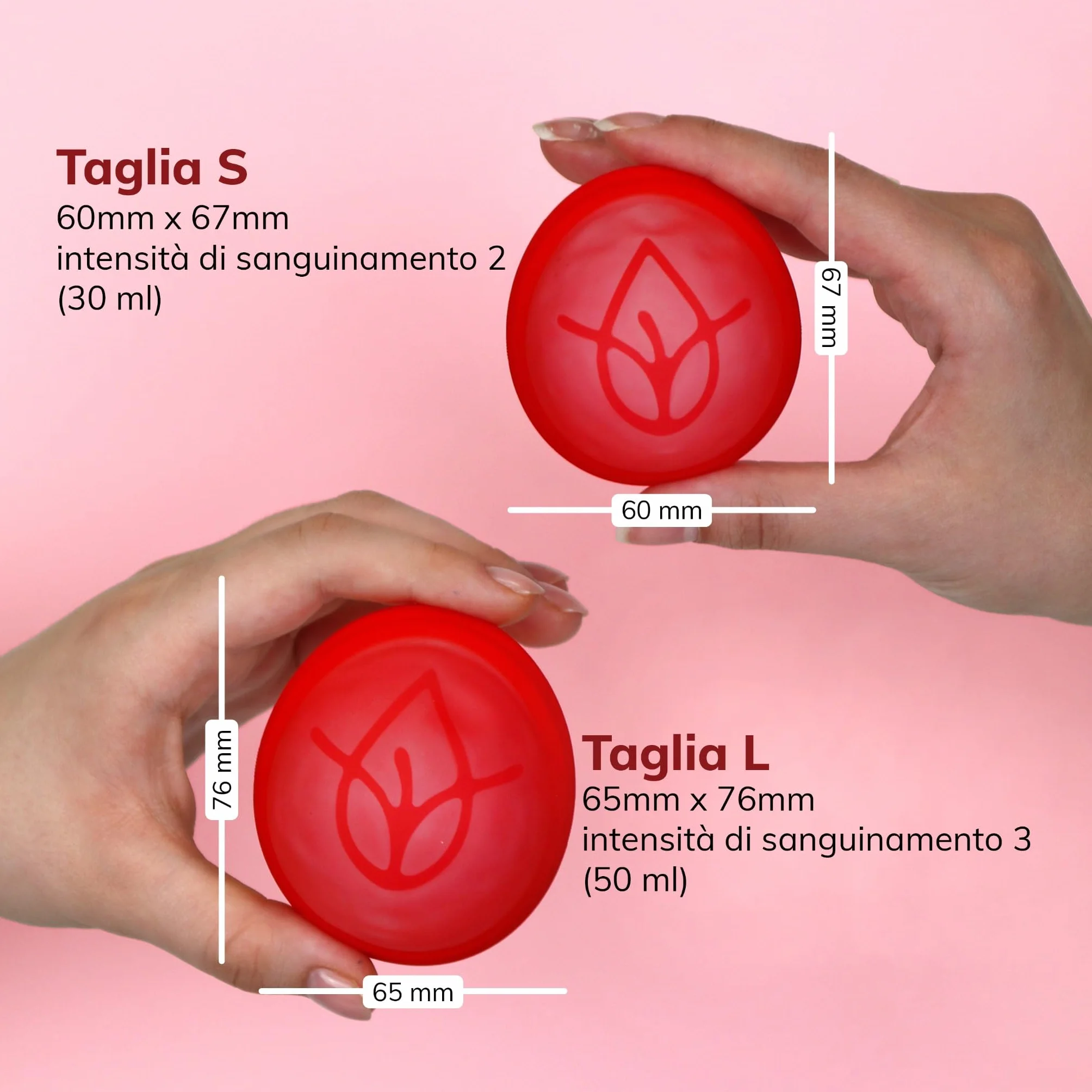 Disco mestruale MYLILY® | 100% silicone di grado medico I Periodo | Disco mestruale I Sostenibile e a basso costo I Disco mestruale | riutilizzabile I S + L