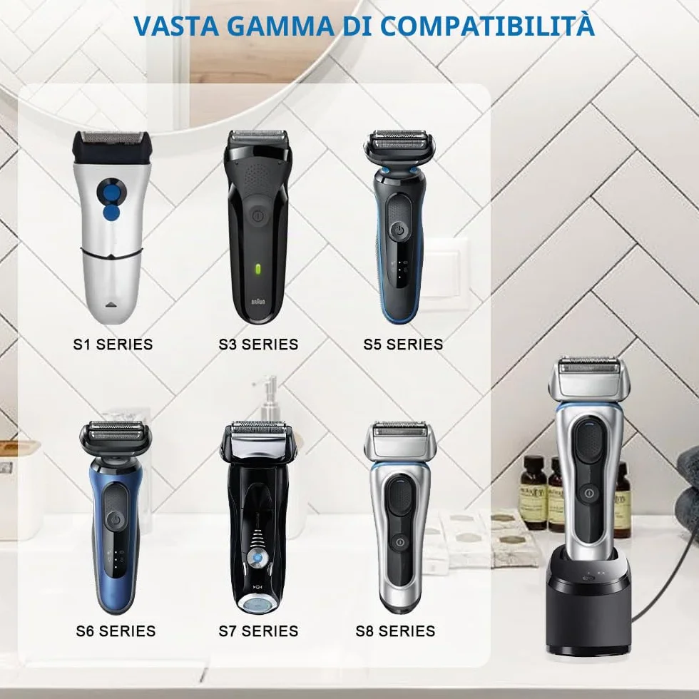 Caricabatterie 12V 0.4A per Braun Rasoio Elettrico Serie 9 7 5 3 1, Cavo di Ricarica Sostituzione