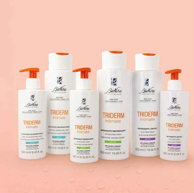 Bionike Triderm Intimate - Detergente Intimo Rinfrescante PH 5,5 per Pelli Sensibili e Intolleranti, Azione Delicata, Antibatterica e Riequilibrante, Dona Freschezza e Idratazione alla Pelle