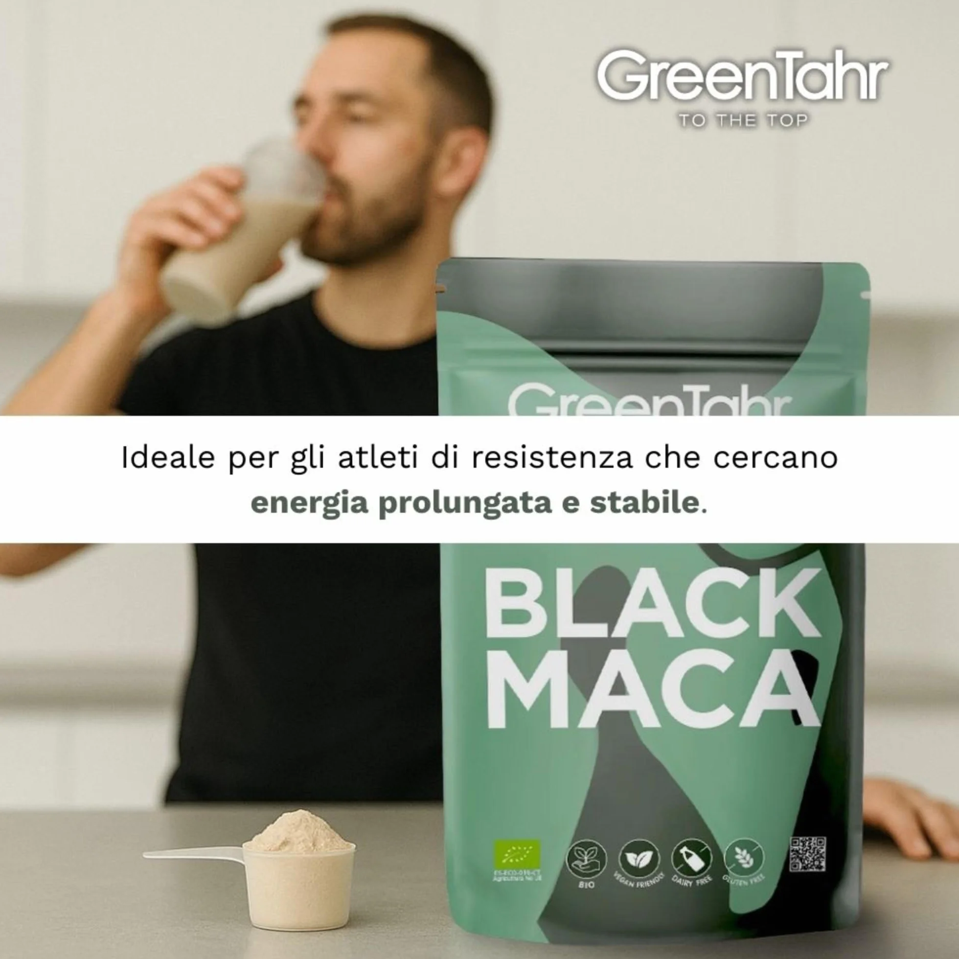 Green Tahr Maca Nera Peruviana in Polvere Bio 750g. 100% Pura estratta dalla Radice. Integratore Energizzante. Black Maca Root Powder Andina, Vegana e Senza Glutine