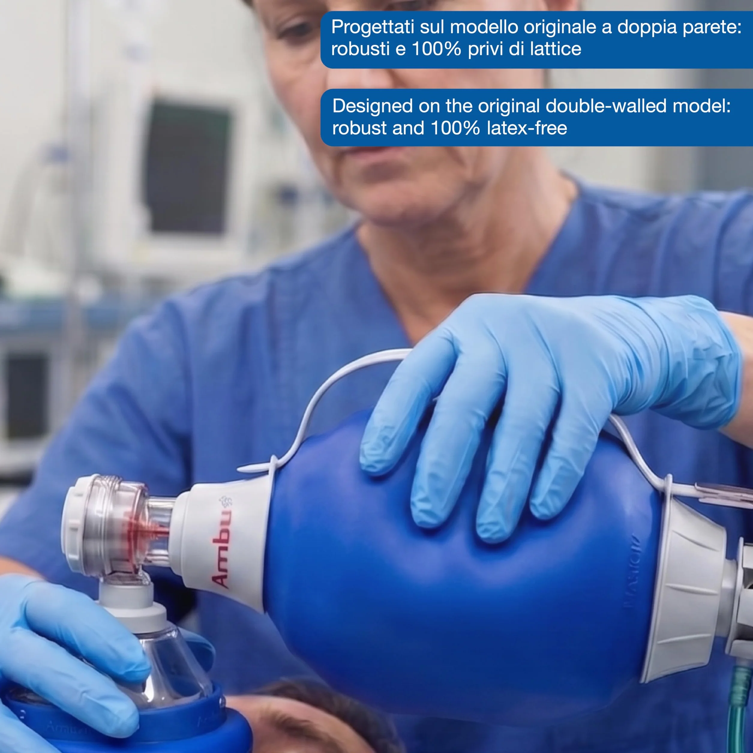 AMBU Pallone ambu Mark IV per adulti e bambini reservoir 1500 ml