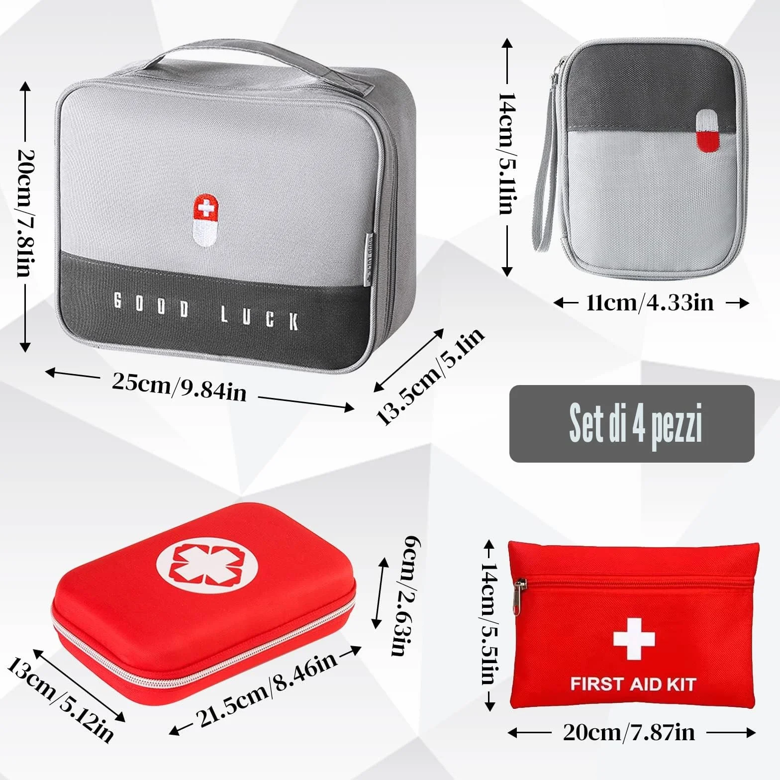 JOYBOY Kit di Pronto Soccorso Borsa Impermeabile Alta Capacità Porta Medicine da Viaggio