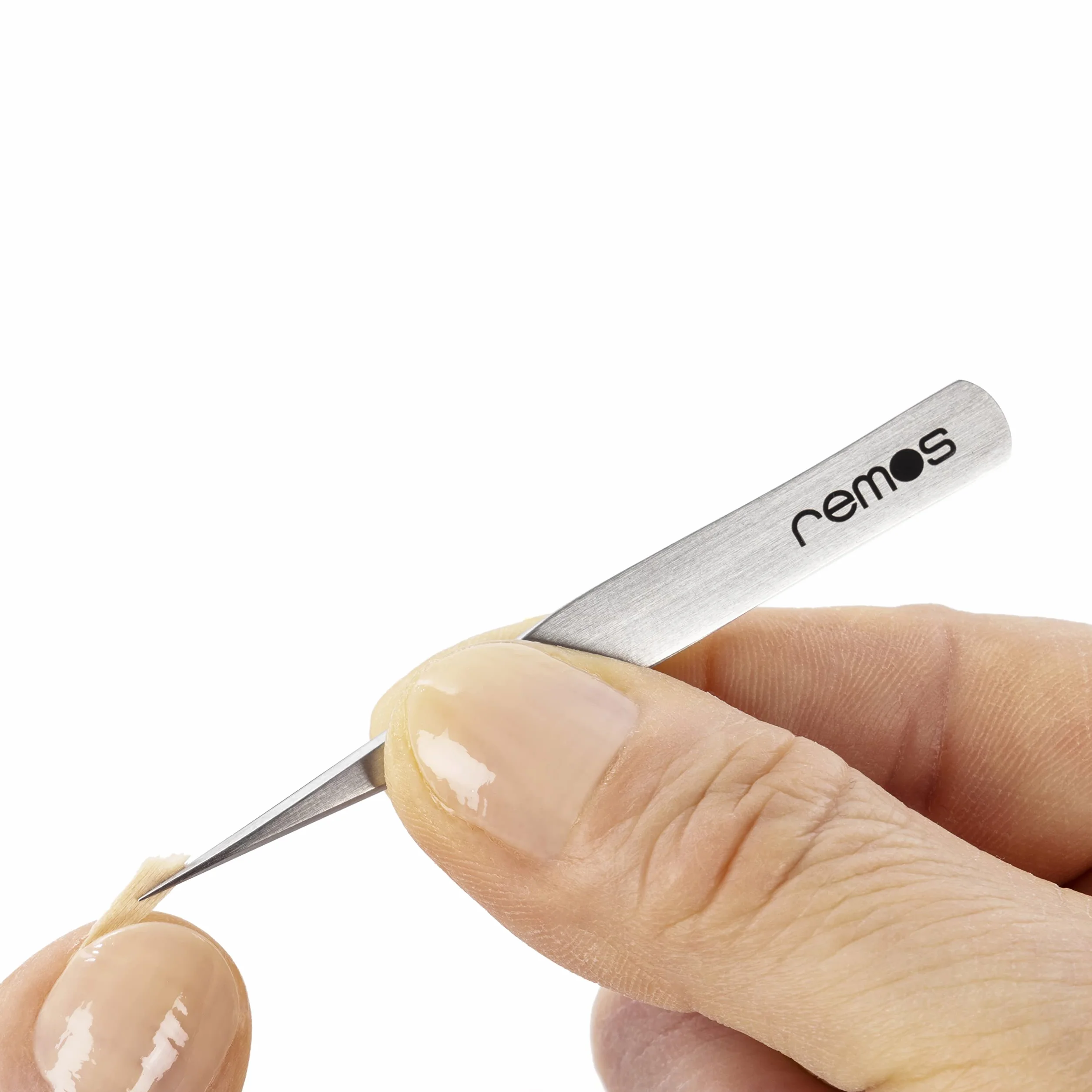 REMOS Mini Pinzetta per schegge in acciaio inox - punta fine - 6 cm