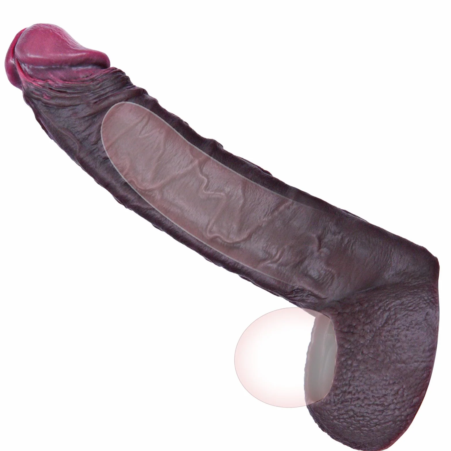Allargatore realistico per pene maschile, fodera in silicone riutilizzabile 7,5 pollici con anello spesso, per ritardare l’eiaculazione, migliorare l’erezione, giocattolo sessuale per coppie maschili