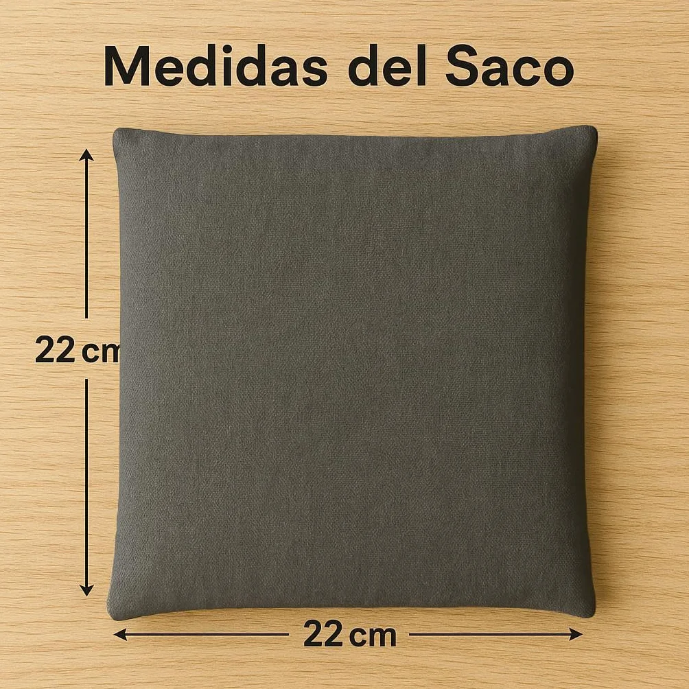 Sacco di semi per microonde con lavanda e miglio, riutilizzabile, per caldo e freddo, sacchetto di semi naturale per collo, schiena e addome (grigio grigio, 22 x 22 cm)