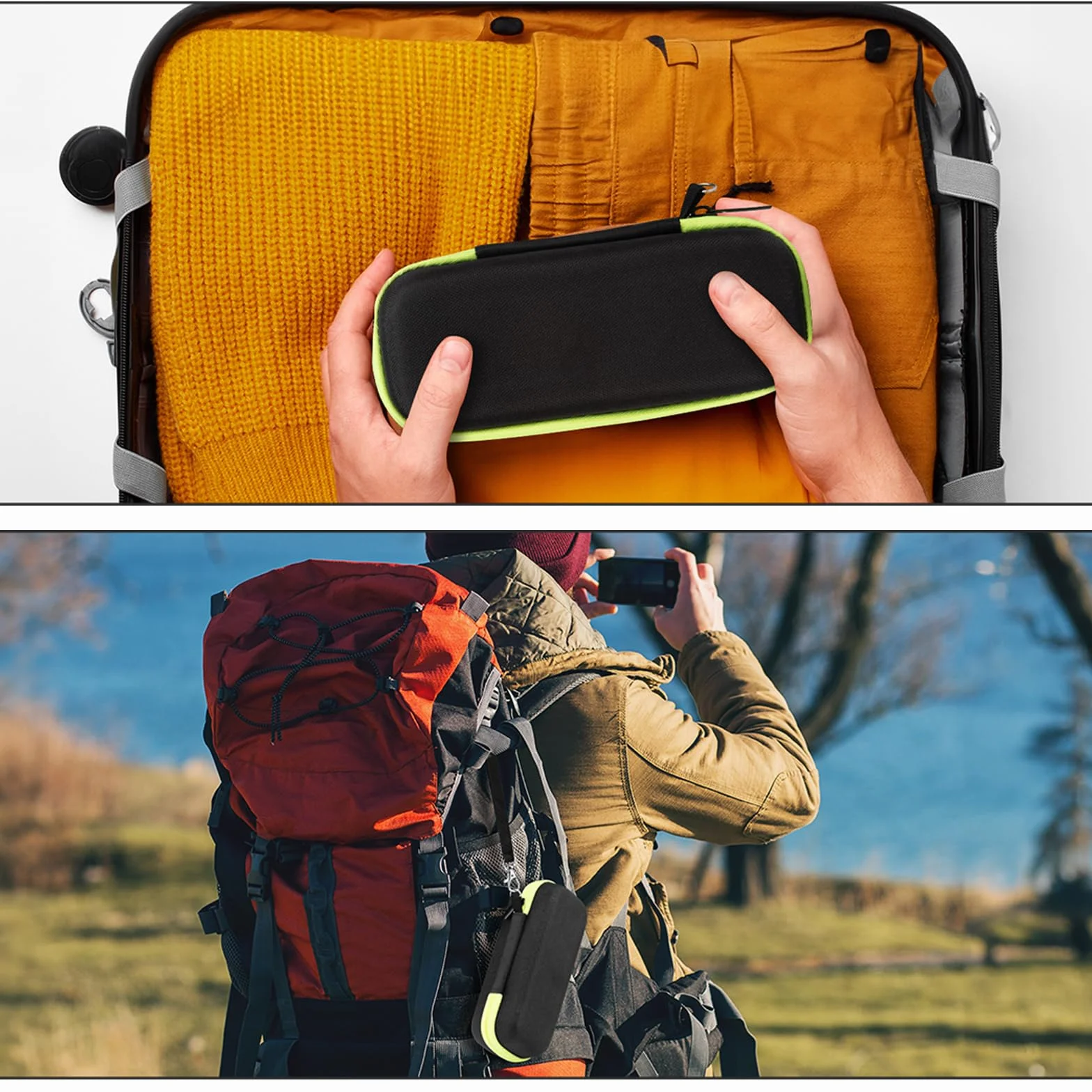 Guscio rigido da viaggio per Norelco Uomo Hybrid Trimmer e Rasoio Verde