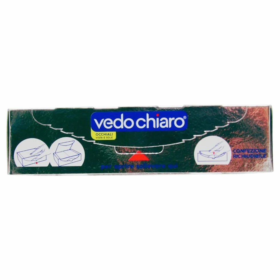 Vedo Chiaro 16 Salviettine Umidificate Monouso Studiate per la Pulizia delle Lenti degli Occhiali, da Vista e da Sole, degli Smartphone, dei Tablet e PC Portatili etc (2 CF da 16)