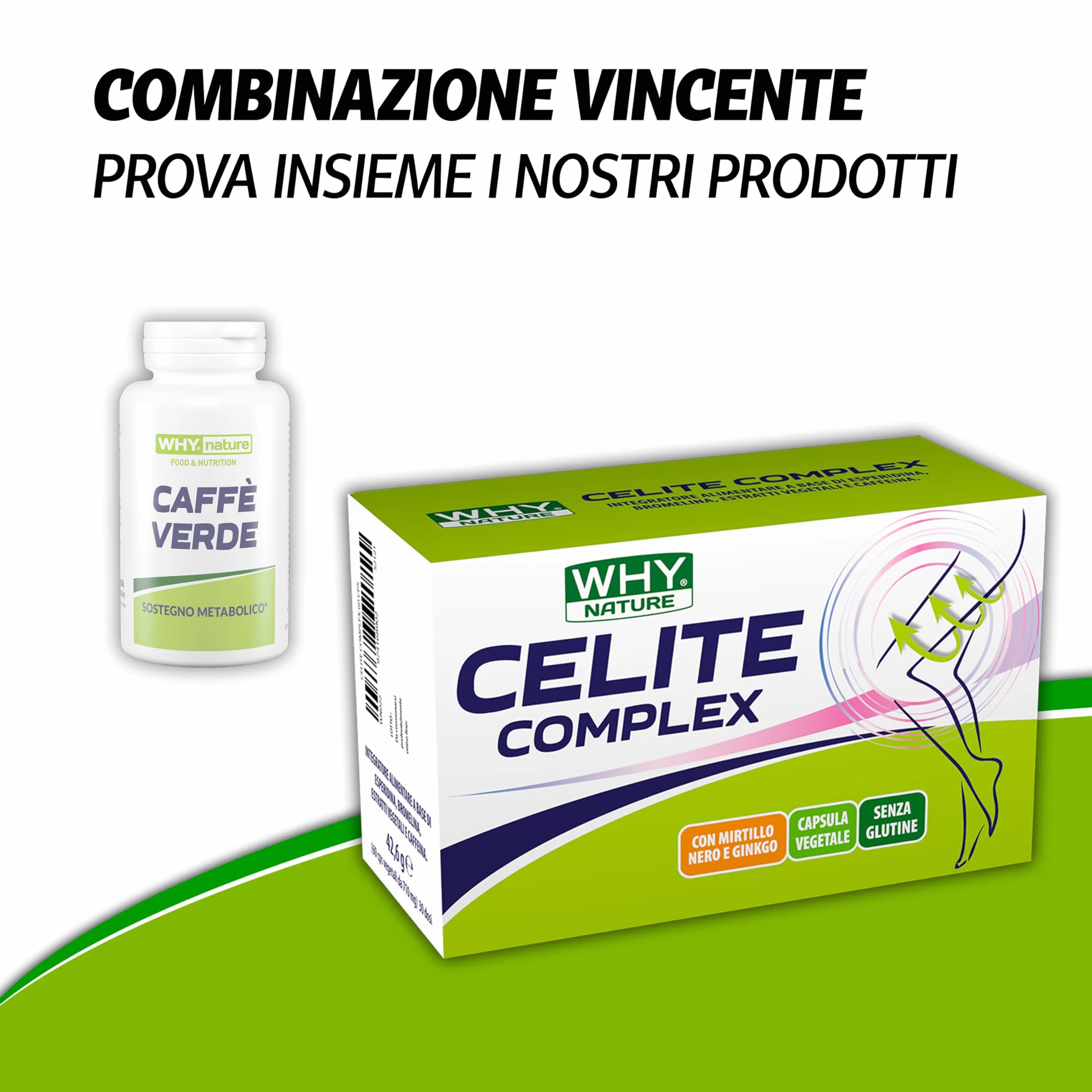 WHY NATURE CAFFÈ VERDE - Caffè Verde Drenante - Integratore Bruciagrassi - 60 Capsule
