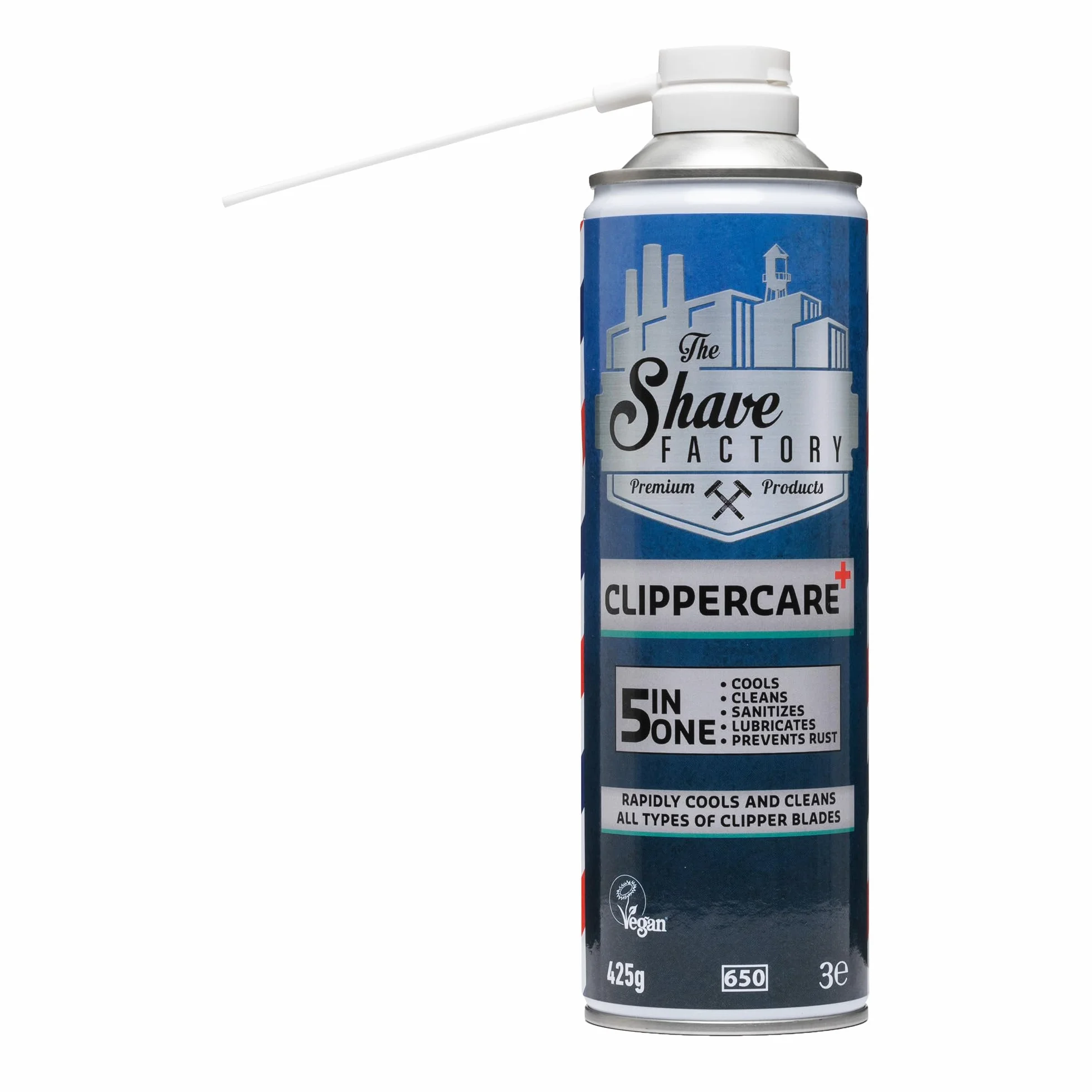 The Shave Factory Spray detergente 5 in 1 per macchine tagliacapelli, 500 ml