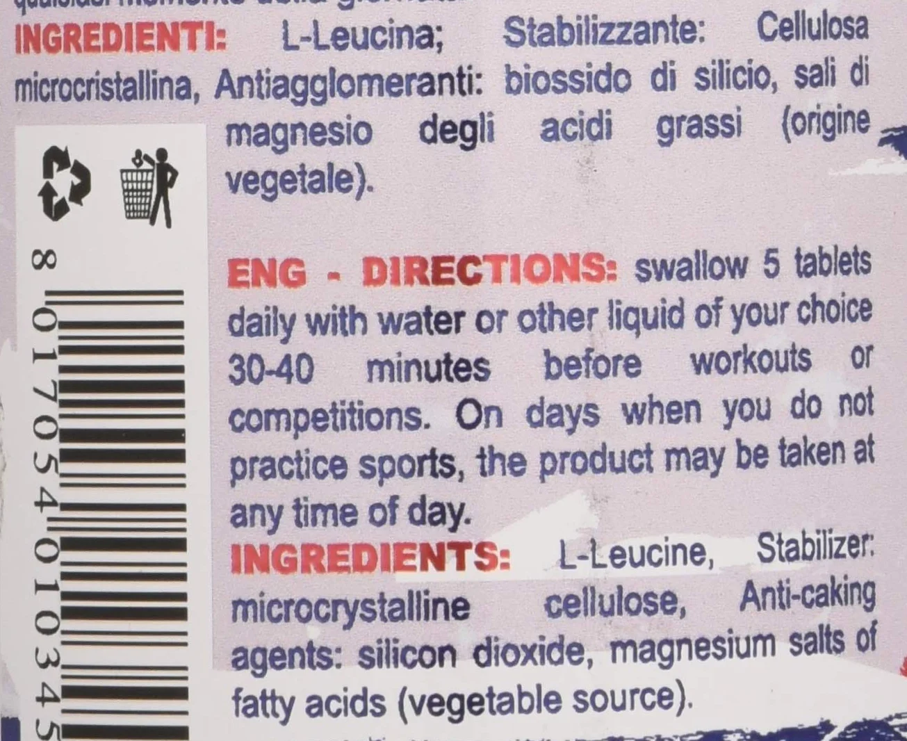 Prolabs Leucine - 250 compresse