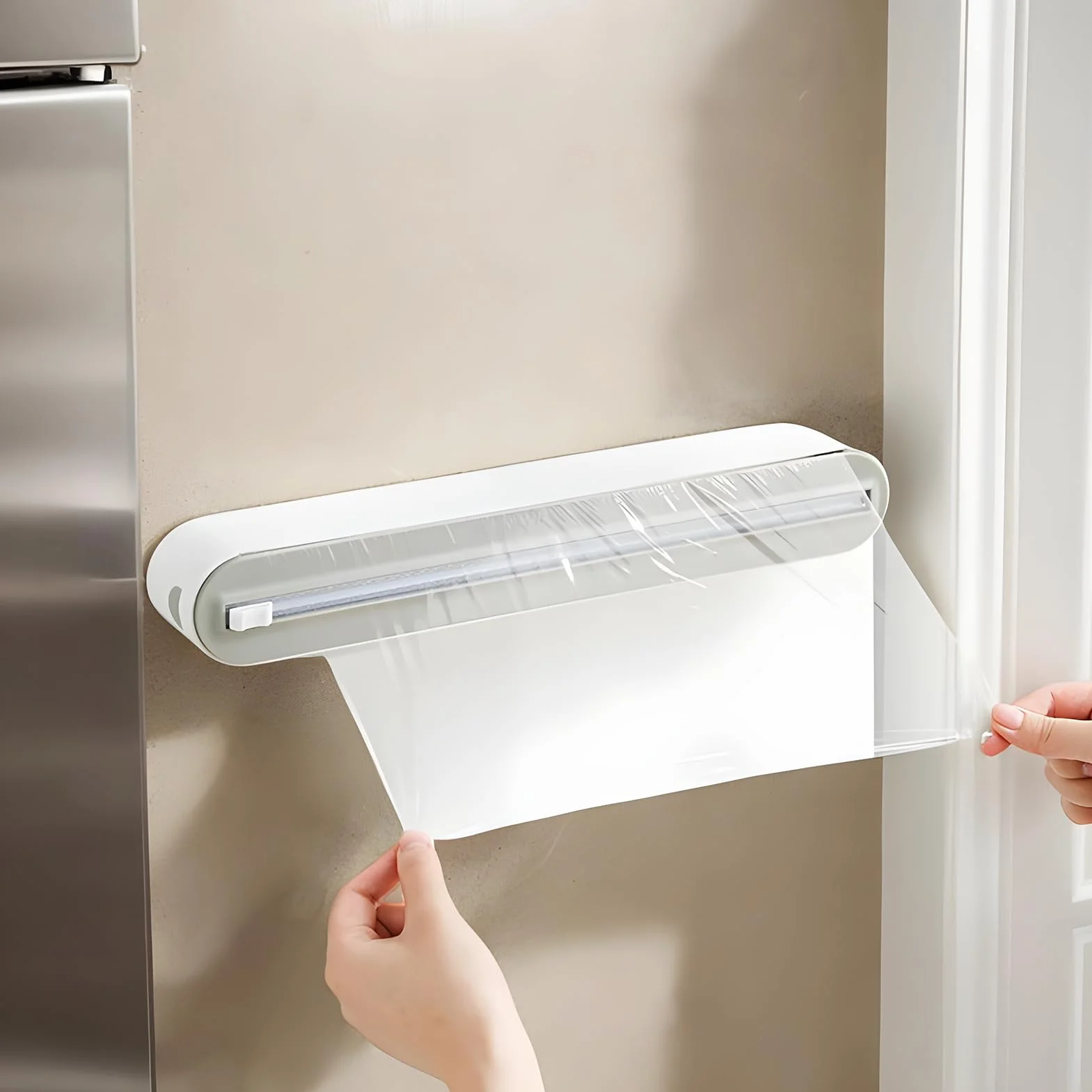 Dispenser Carta Forno Alluminio Pellicola Magnetica, – Taglio Pulito E Sicuro, Retro Magnetico, Dimensioni Regolabili Da 15 A 30 Cm, Dispenser Per Carta Stagnola E Alluminio Film Con Taglierine