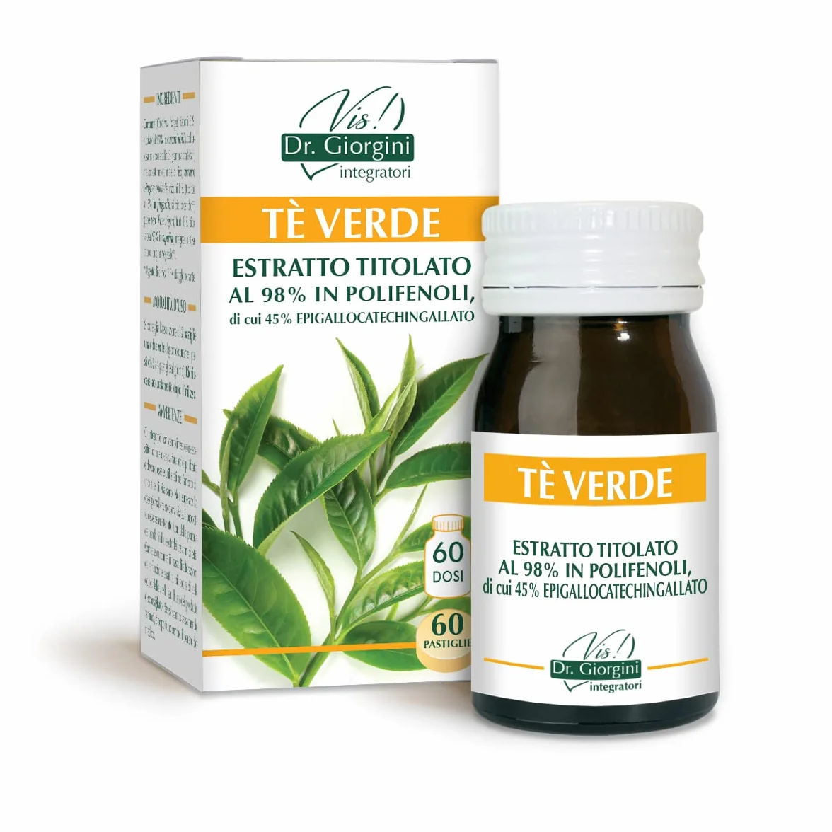 Dr Giorgini TE' VERDE ESTRATTO TITOLATO pastiglie - 30 g (estratto di tè verde titolato al 98% in polifenoli)