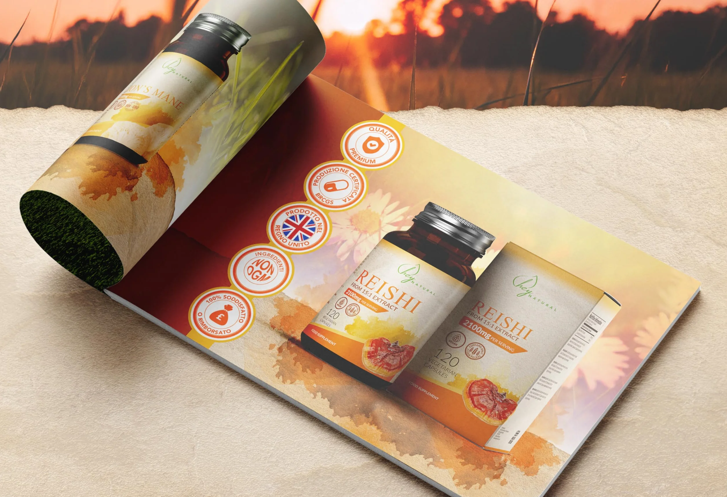 HN Reishi | 120 Reishi Capsule Integratore - Estratto 15:1 Ad Elevata Potenza da 2100mg per Dose | Non-OGM, Senza Glutine e Allergeni | Prodotto nel Regno Unito