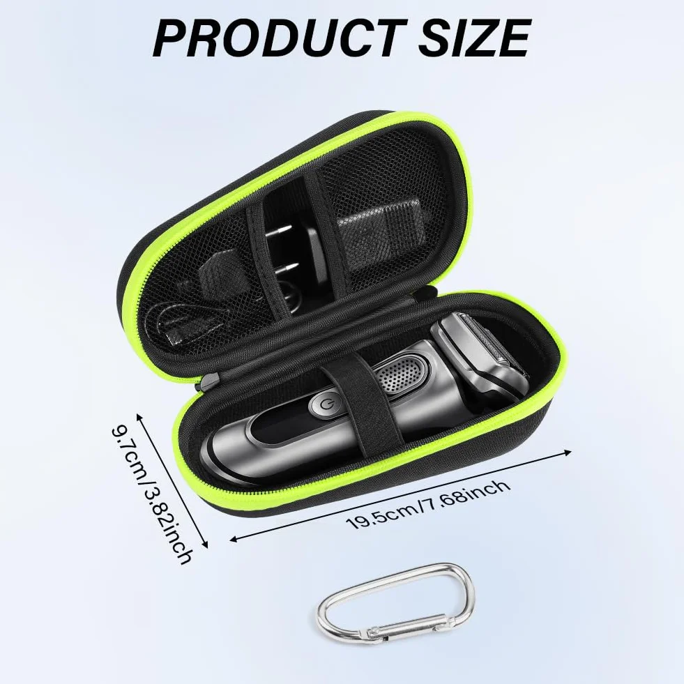 Custodia da Viaggio per Rasoio Elettrico Braun Serie 3, Serie 5, Serie 6, Serie 7, Serie 8, Serie 9, Portatile Case per Rasoio Elettrico, Borsa Rigida in EVA da Viaggio, Verde