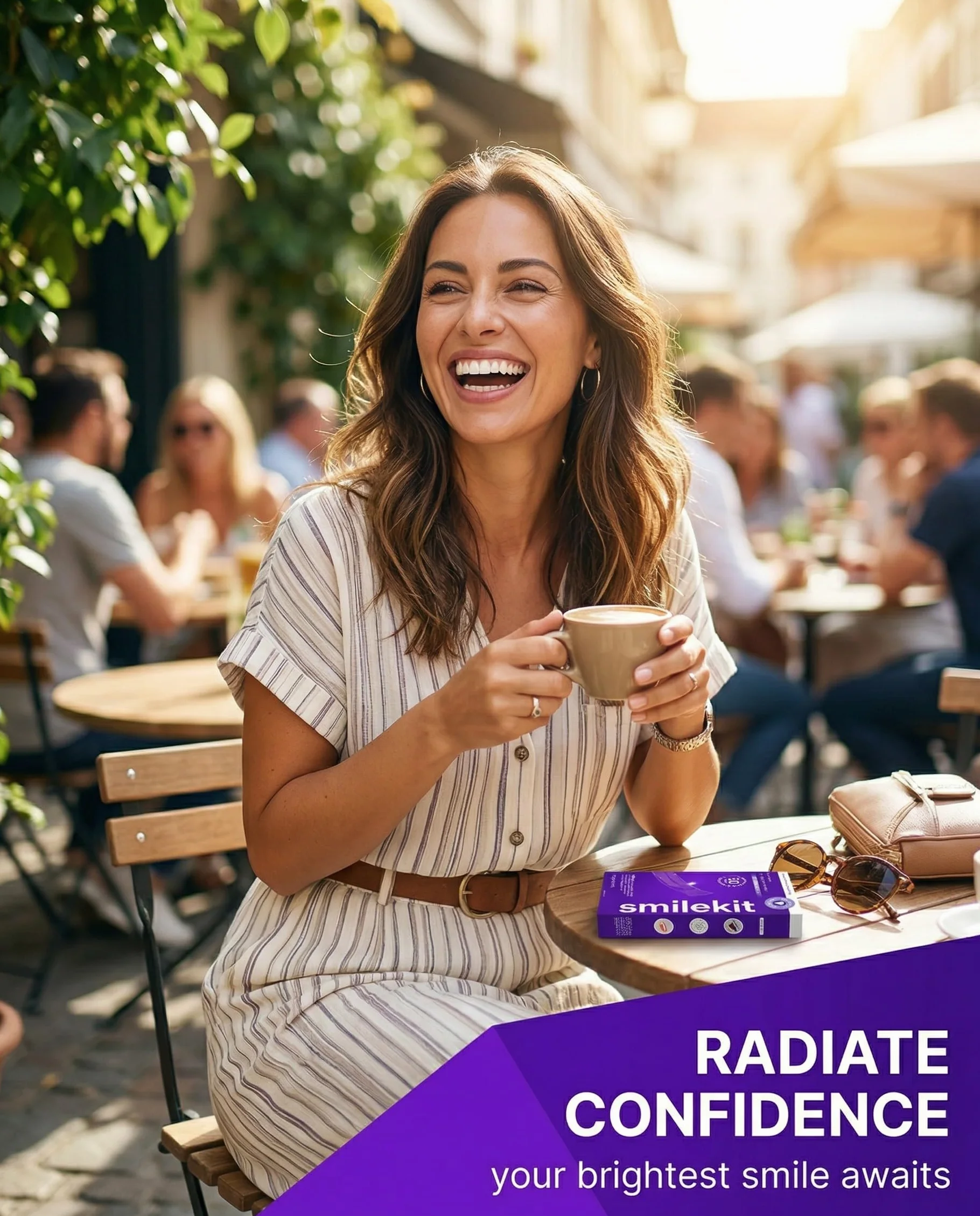 14 strisce sbiancanti per i denti color viola: sbiancamento efficace a casa, eliminano macchie gialle e pigmentazioni, per un sorriso smagliante.