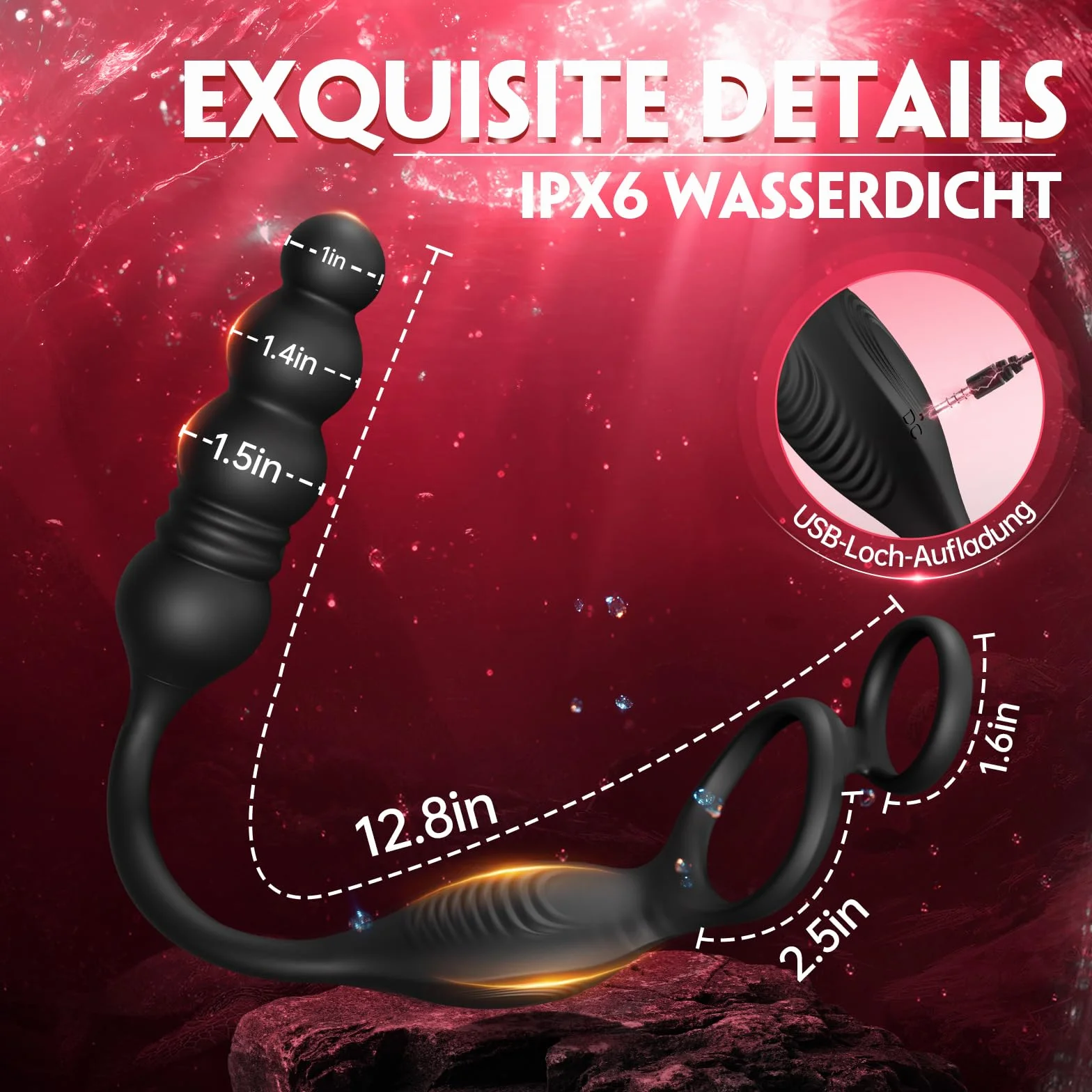 Vibratore per Uomo Stimolatore Prostata Anal Plug Sex Toys, Vibratore Anale Dildo Anale Plug Analesex Toy con Telecomando, Sex Toy Uomo Donna Butt Plug 9 Mode Télescopique & Vibrations Interazione AI