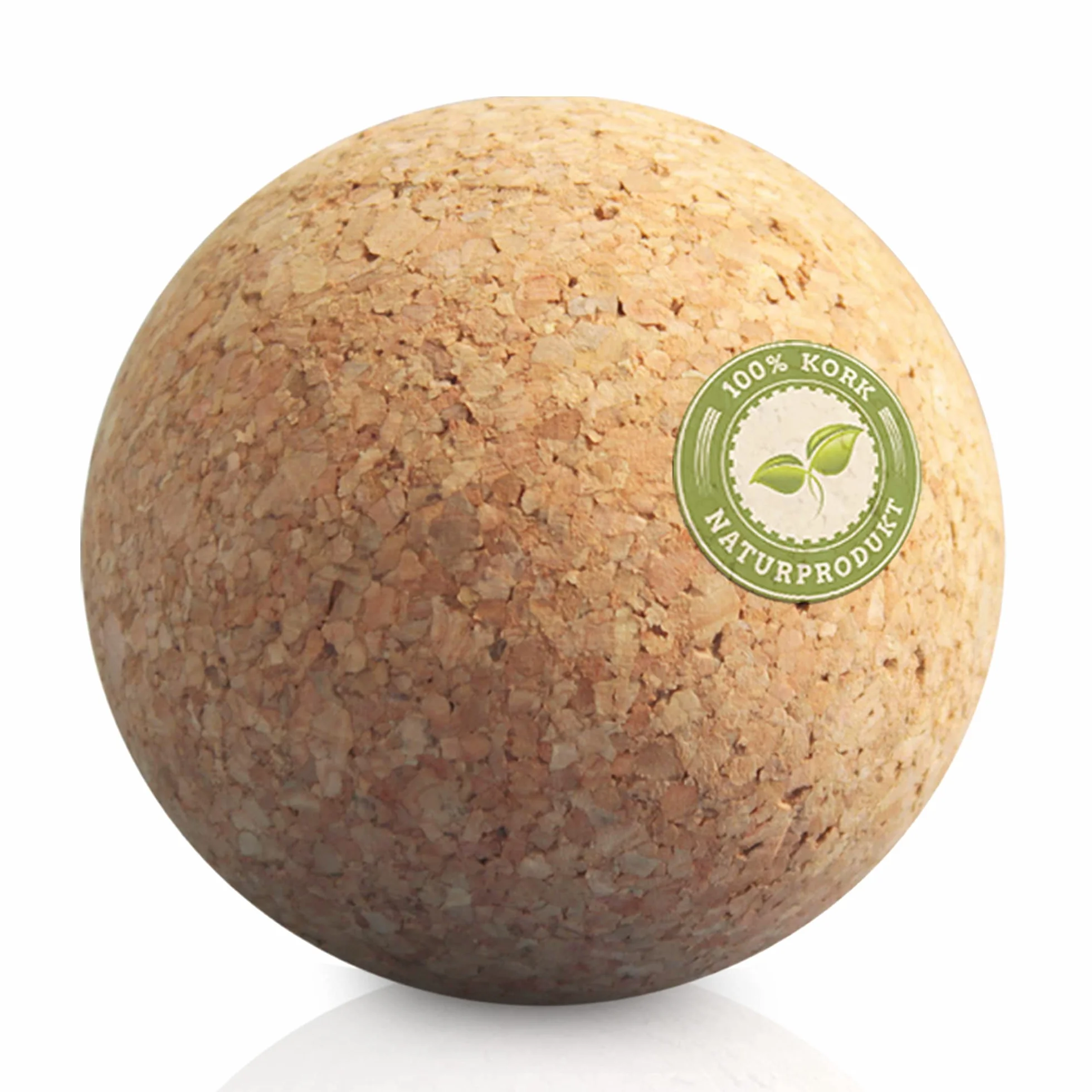 Palla da massaggio naturale, set da 7 cm – Pallina di sughero, palla fasciale per zone trigger zone (trigger punto training), fascite plantare, tensione schiena, spalla)
