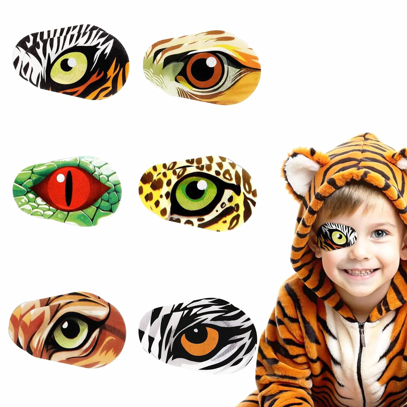 Bende Oculari per Bambini 12 Pezzi, Cartone Animato Benda Occhio Pigro Usa e Getta Traspiranti Non Tessuto per Ambliopia