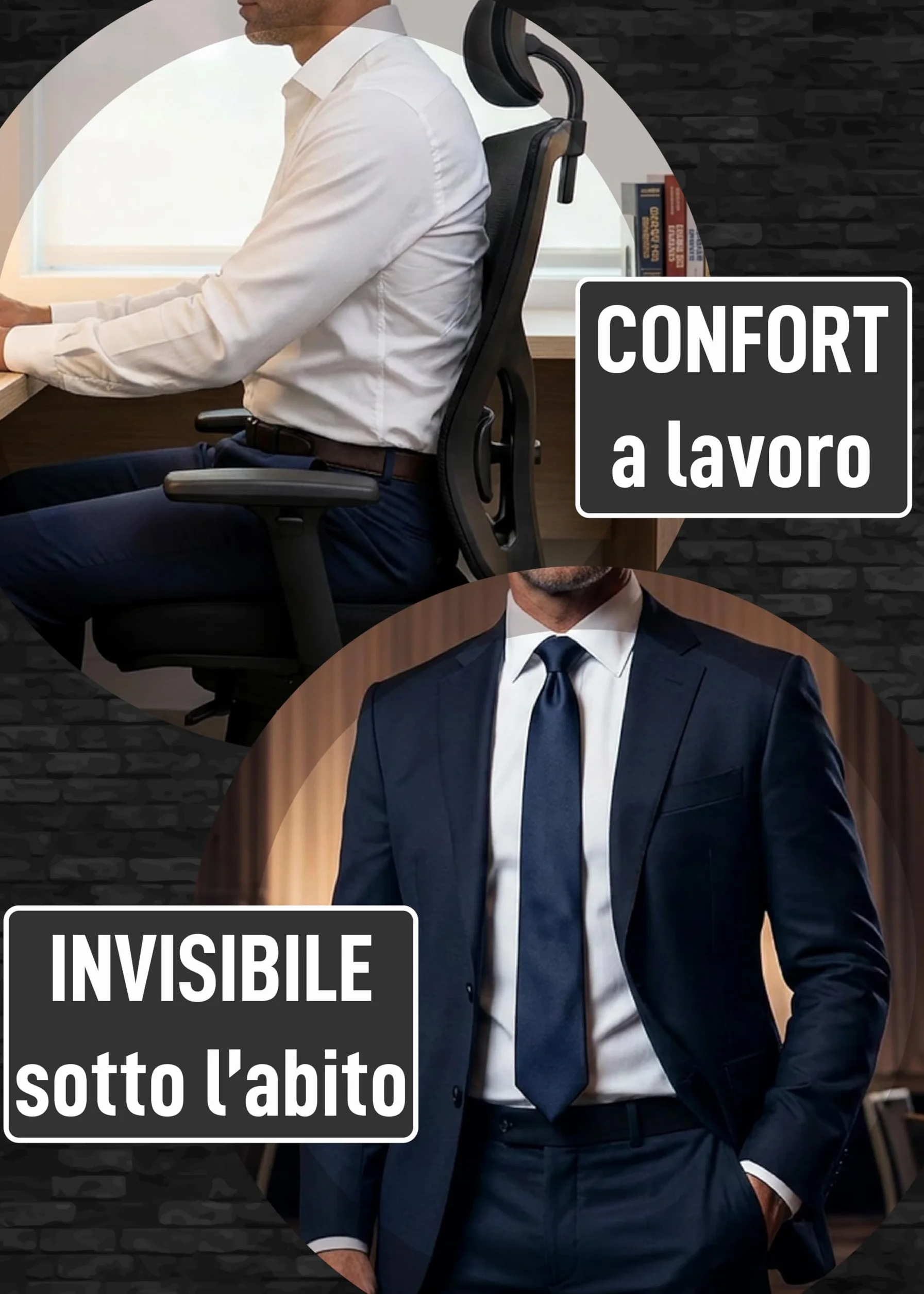 SLIMCELL Gambetti Pancera Contenitiva Uomo Modellante - Microfibra Traspirante Senza Cuciture, Fascia Addominale Dimagrante Pancia Piatta, Effetto Massaggiante 3D Invisibile - Made in Italy