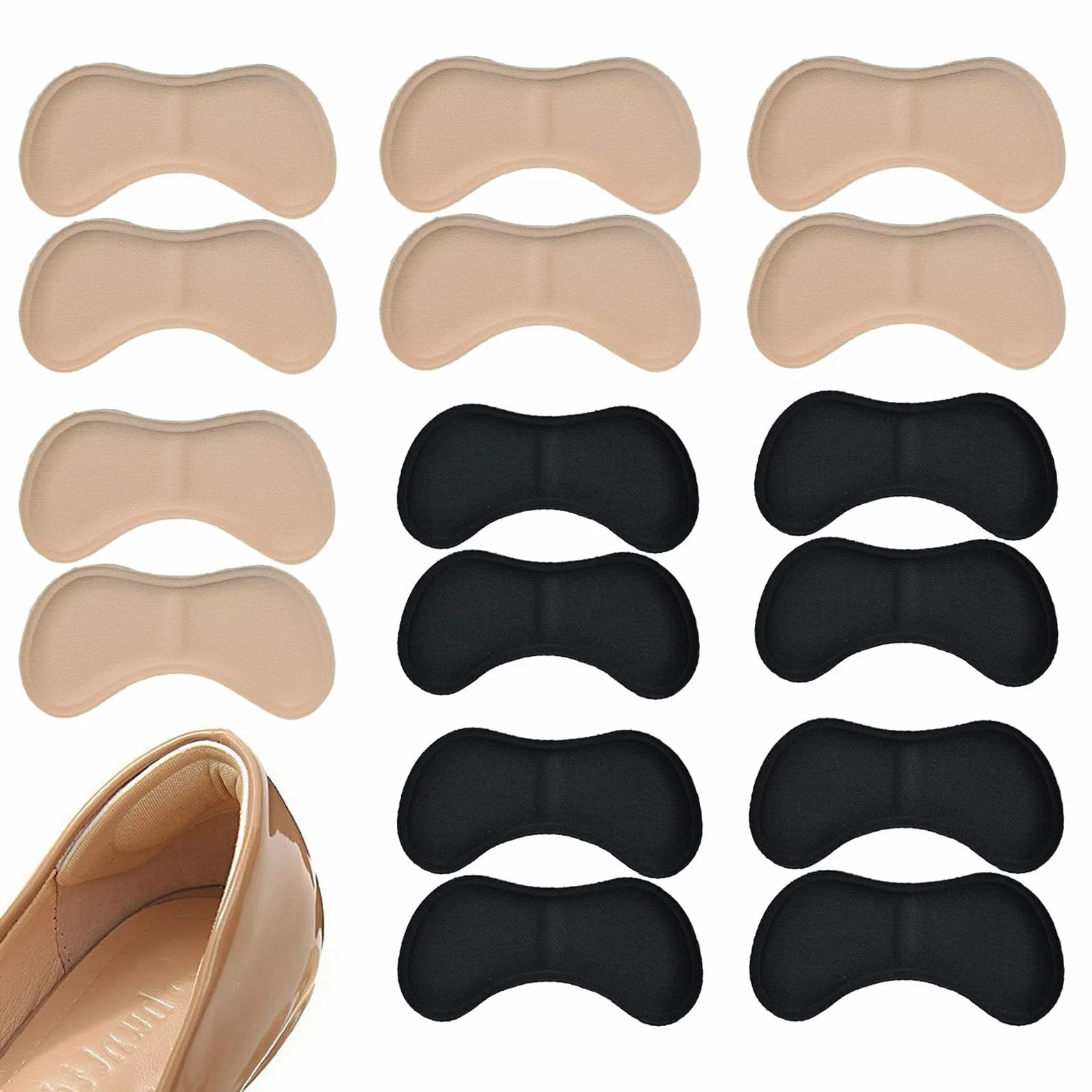 Cuscini per tallone Pad Heel, 8 paia comodi cuscinetti autoadesivi per scarpe, antiscivolo