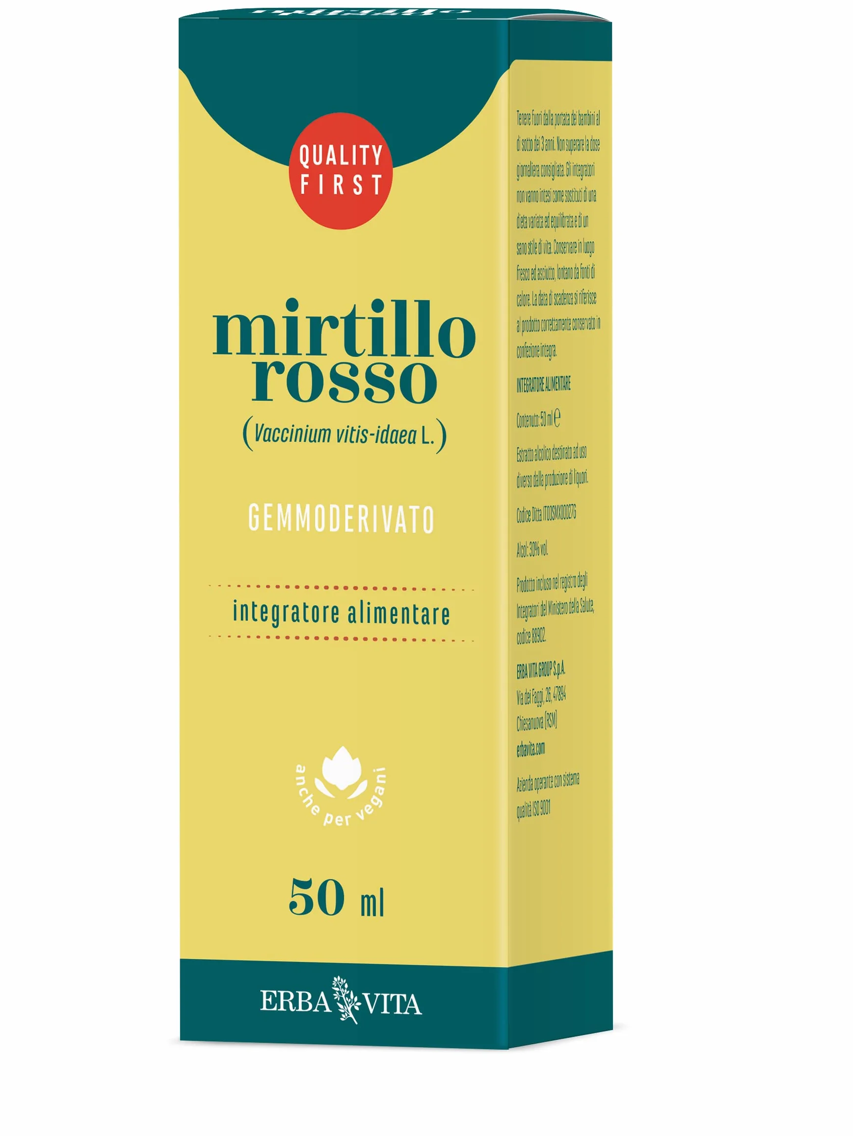 Erba Vita Gemmoderivato Mirtillo Rosso - 50 ml