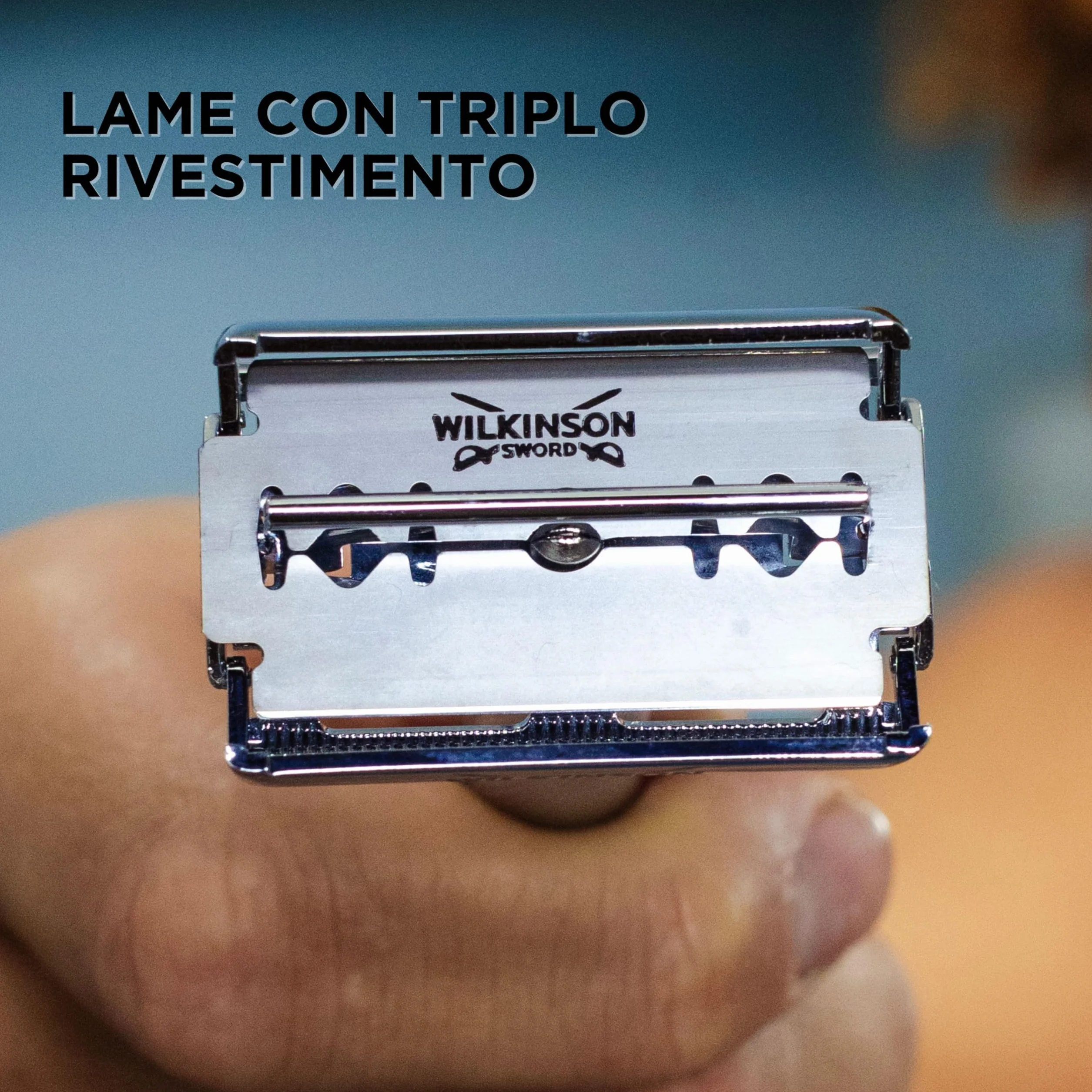 Wilkinson Sword - Rasoio The Edger - Confezione con 1 manico e 5 lame di ricarica