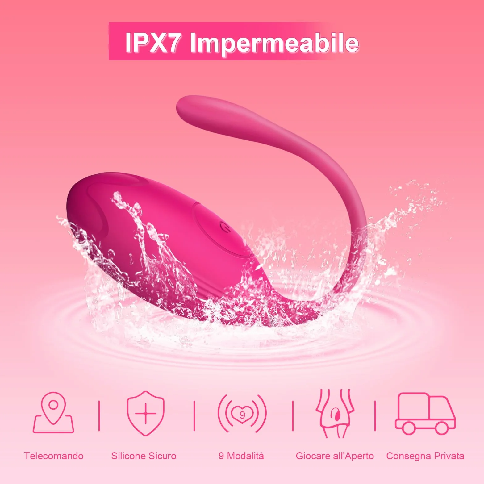 Ovetto Vibrante Donna Telecomando Vibratoreper Donna Vibratore Sexytoysys Coppia Con App 9 Modalità Vibratoreper Donna Professionale Wireless Vibratori Donne Sex Toys (Rosa)