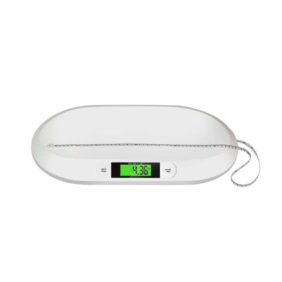 Bilancia Digitale Neonati LCD 20kg Spegnimento Automatico Tara Pesa Pediatrica