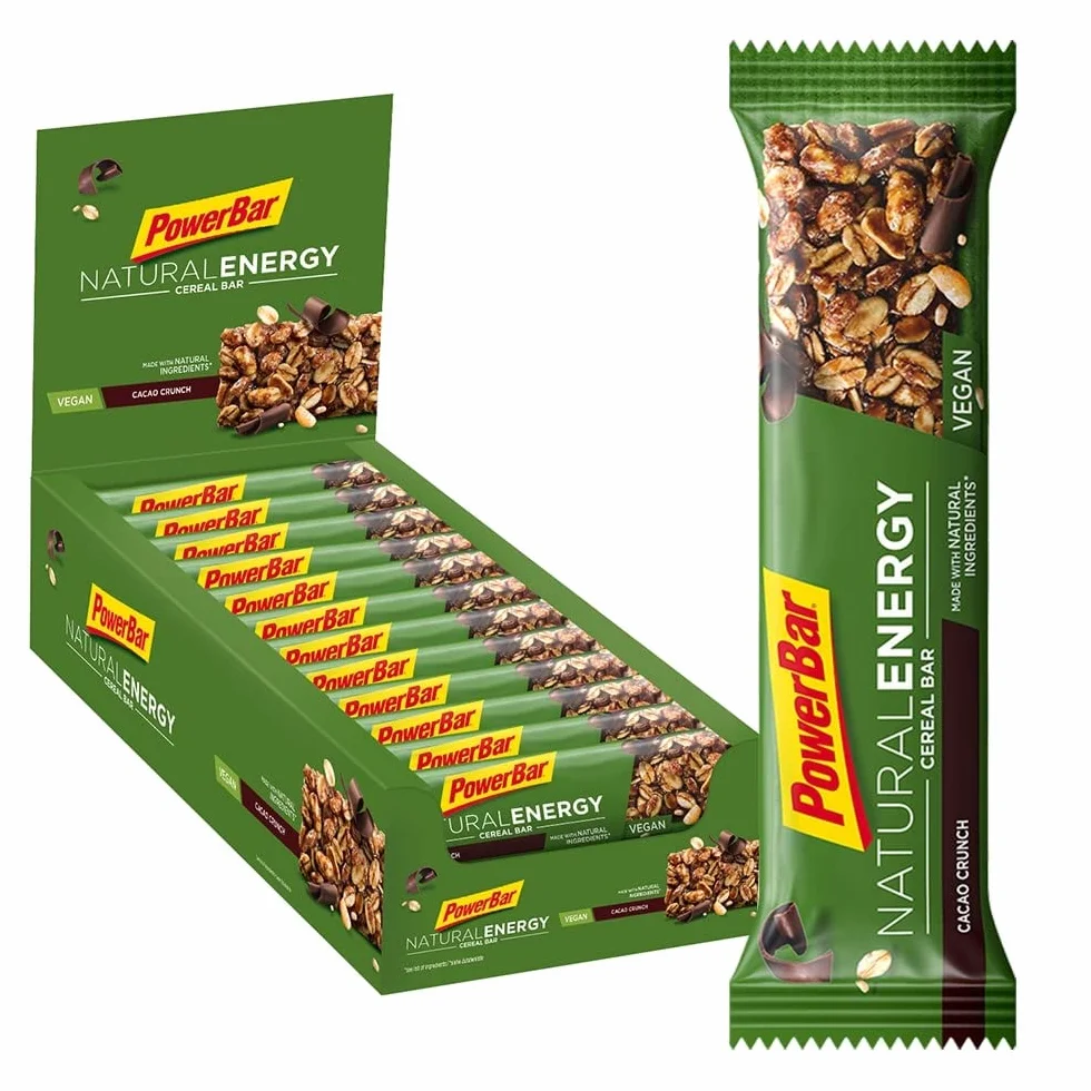 PowerBar Natural Energy Cereal Cacao Crunch 24x40g - Barrette Energetiche Carboidrati Vegetali Magnesio