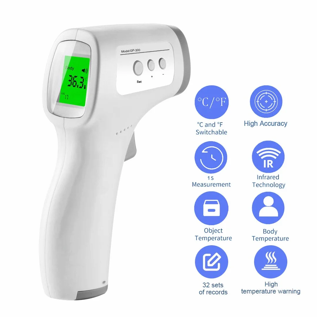 Termoscanner Infrarossi Display LCD Certificazione CE Conversione ℃ e ℉ Neonati Bambini Adulti