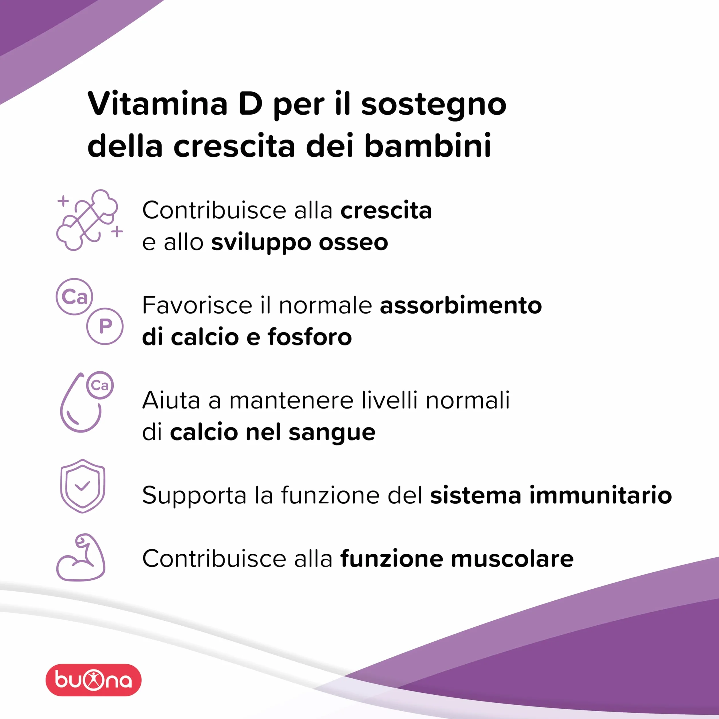 Buona Milledì Integratore Alimentare Vitamina D3 Bambini 30 Softgel Masticabili Gusto Nocciola