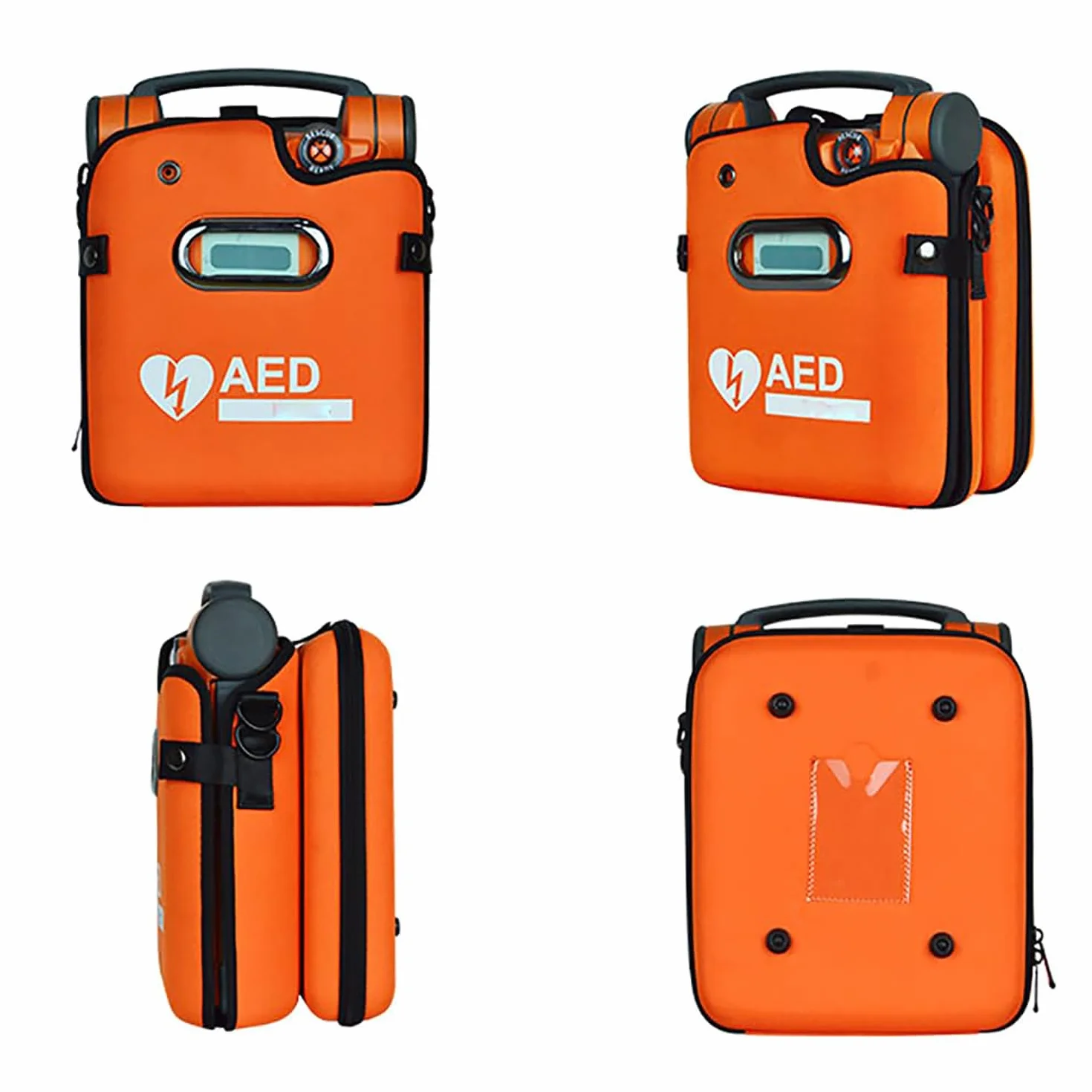 Borsa resistente per AED con spallacci regolabili, arancione