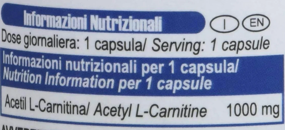 Yamamoto Nutrition Acetyl L-CARNITINE 1000mg integratore alimentare a base di Acetil L-Carnitina 60 capsule (120 compresse (2 confezioni))