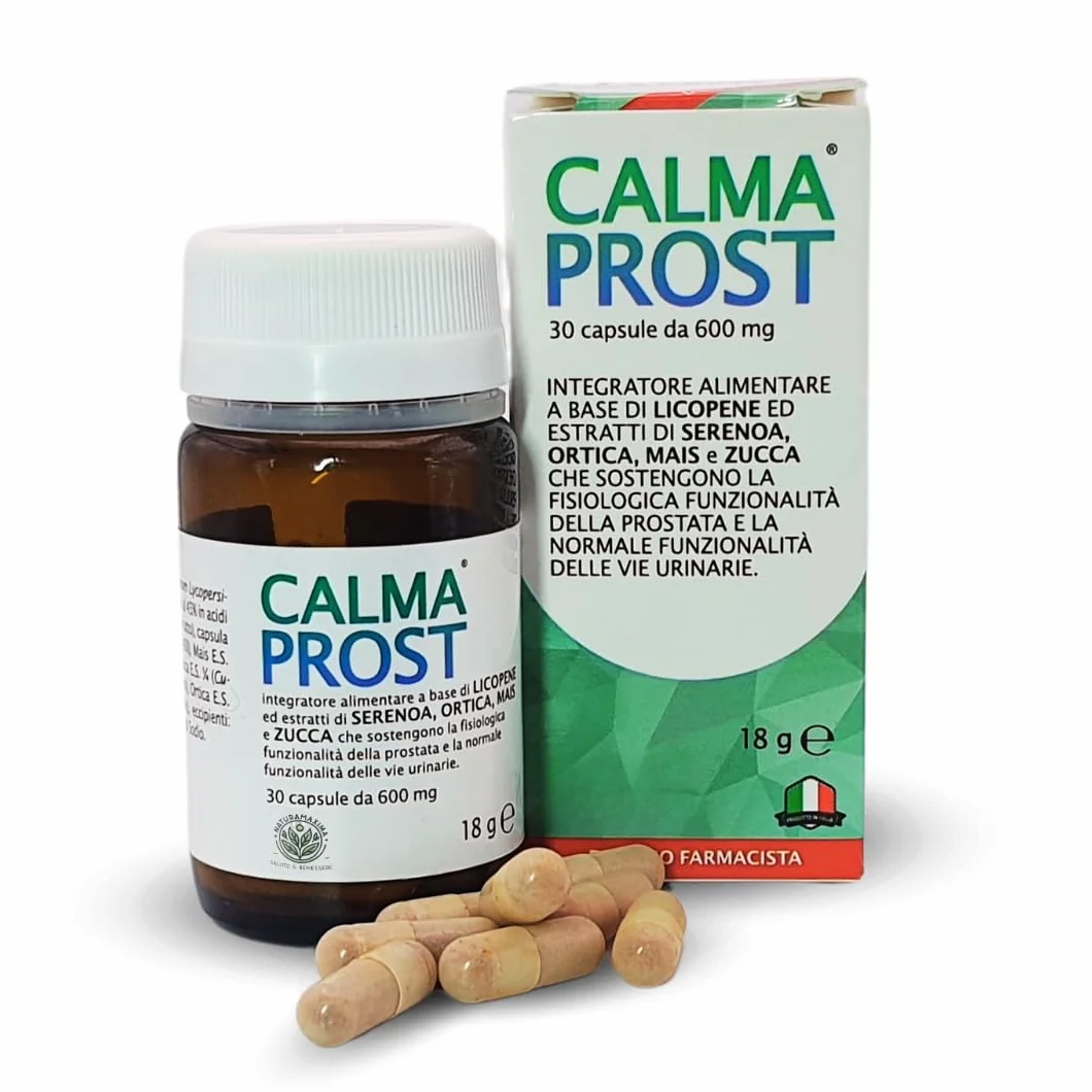 CALMAPROST Integratore Prostata 30 Capsule Serenoa Repens Licopene Zinco Selenio