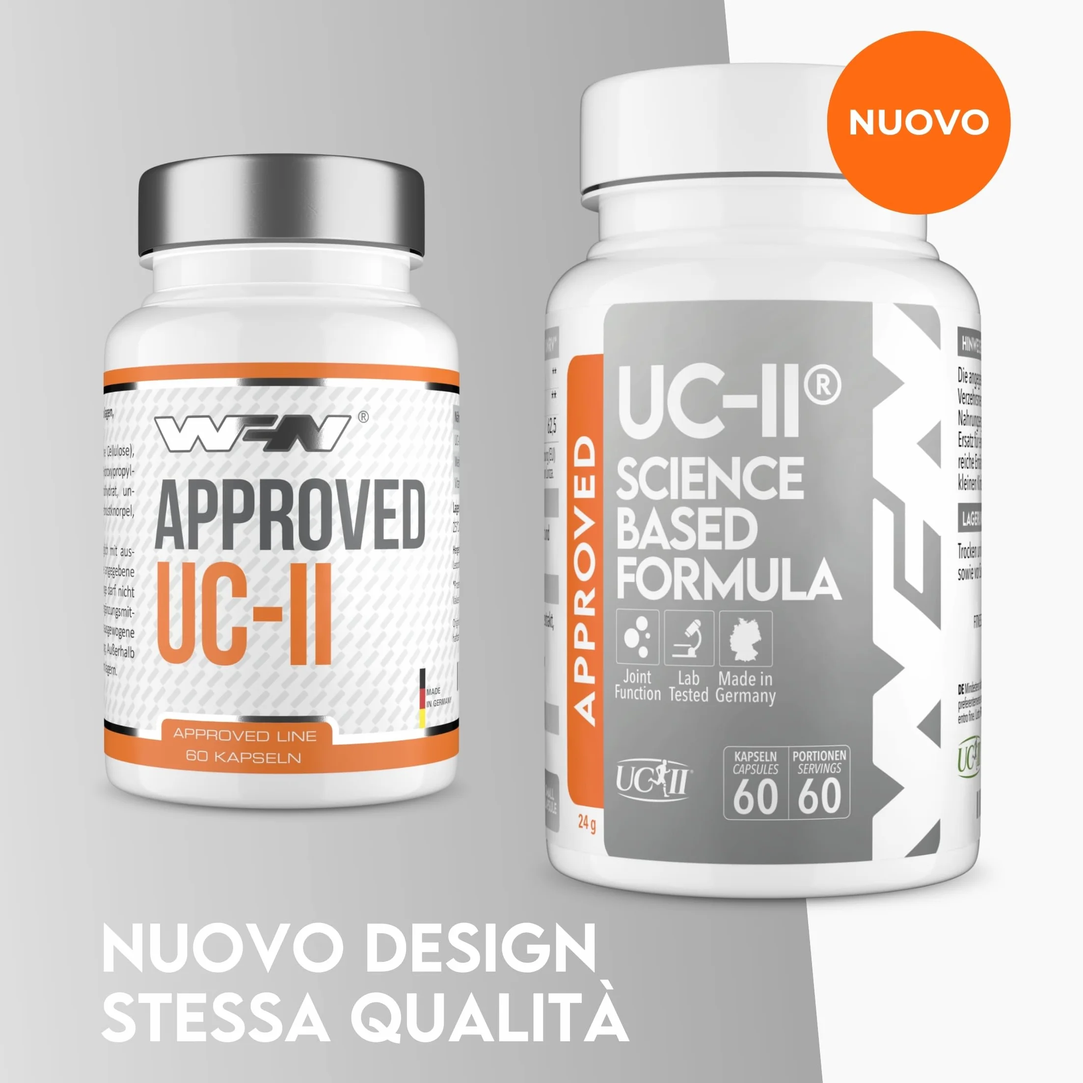 UC-II Collagene tipo 2 non denaturato 60 capsule Complesso articolare con Vitamina C e Boswellia Serrata