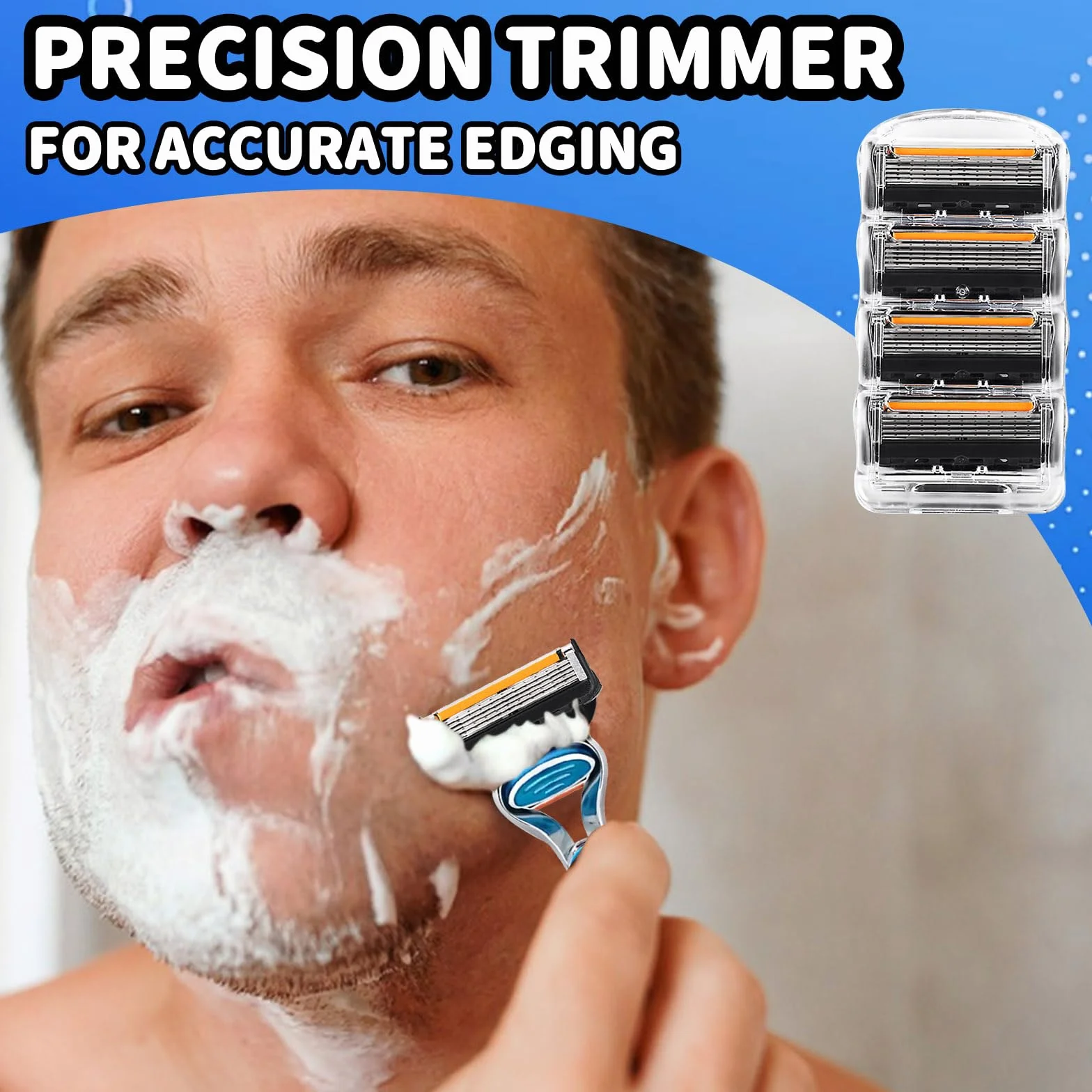 Lamette da uomo ProGlide per rasoio bagnato, 24 lame di ricambio per rasoi bagnati, pacchetti convenienza da 5 lame Fusion, lamette da barba Pro Glide