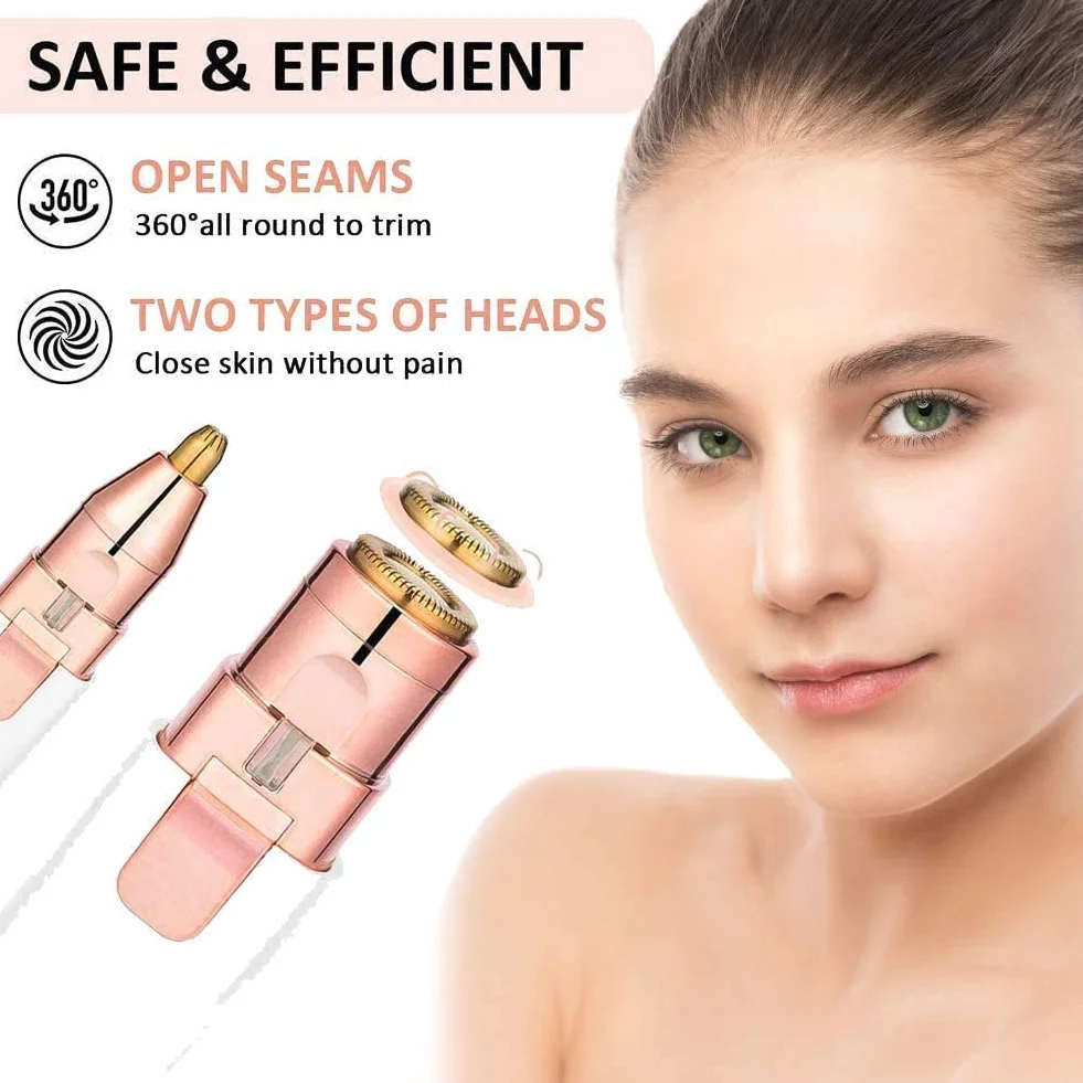 Epilatore Sopracciglia Donna Lady Shaver USB Ricaricabile 2 in 1