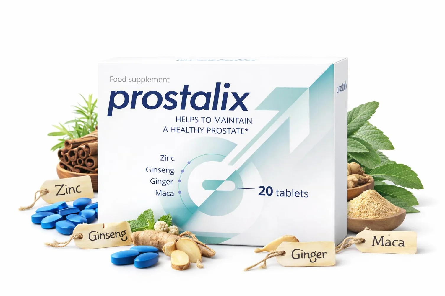 Integratore Alimentare Uomo L-Arginina Tribulus Ginseng Maca Ortica Licopene Zinco Vitamine B 20 Compresse