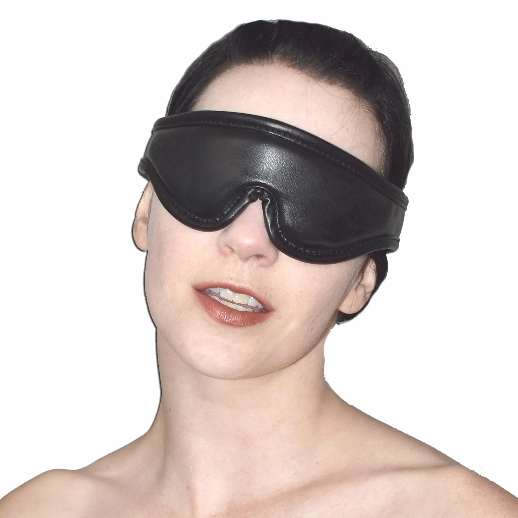 Maschera BDSM in ecopelle regolabile