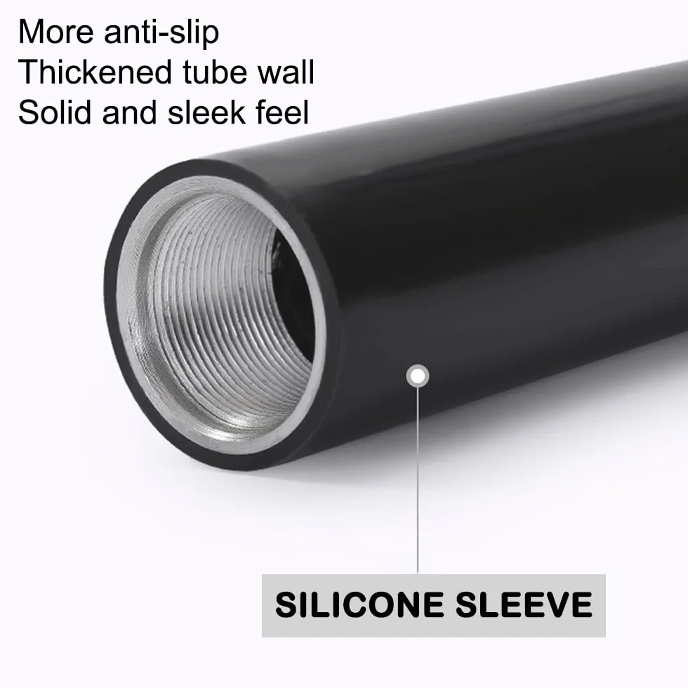 Palo da ballo cromato regolabile 2,2-2,7 m con manicotto silicone nero