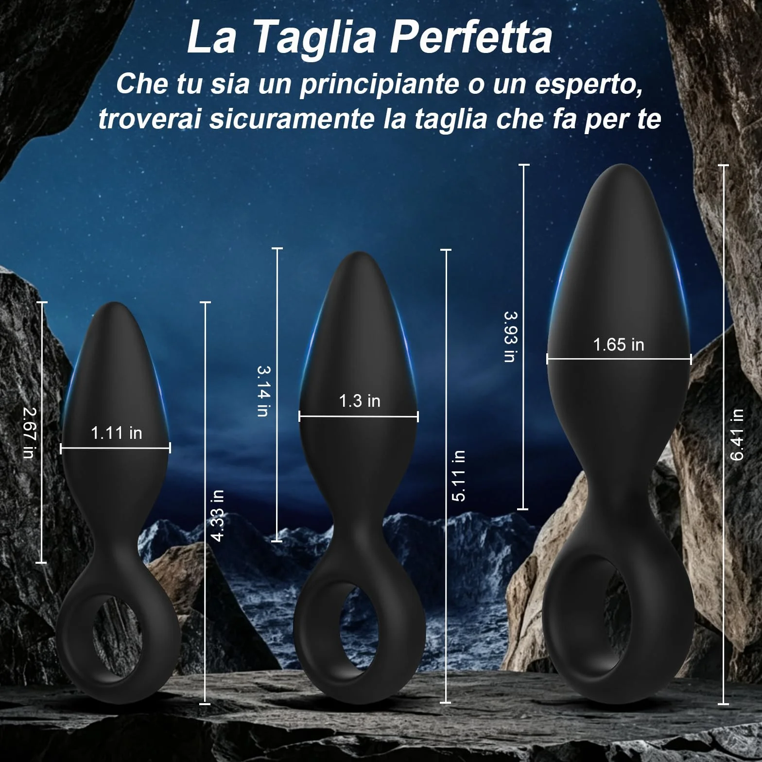 Plug Anale-Dilatatore Donna Uomo Sex Toys 3Pcs Dildo Anale Sexytoysys Coppia Plug Analesex Toy Kit Silicone Butt Plug Anali Dilatatore Ano per Uomo Toys Sessuali per Donna Uomini