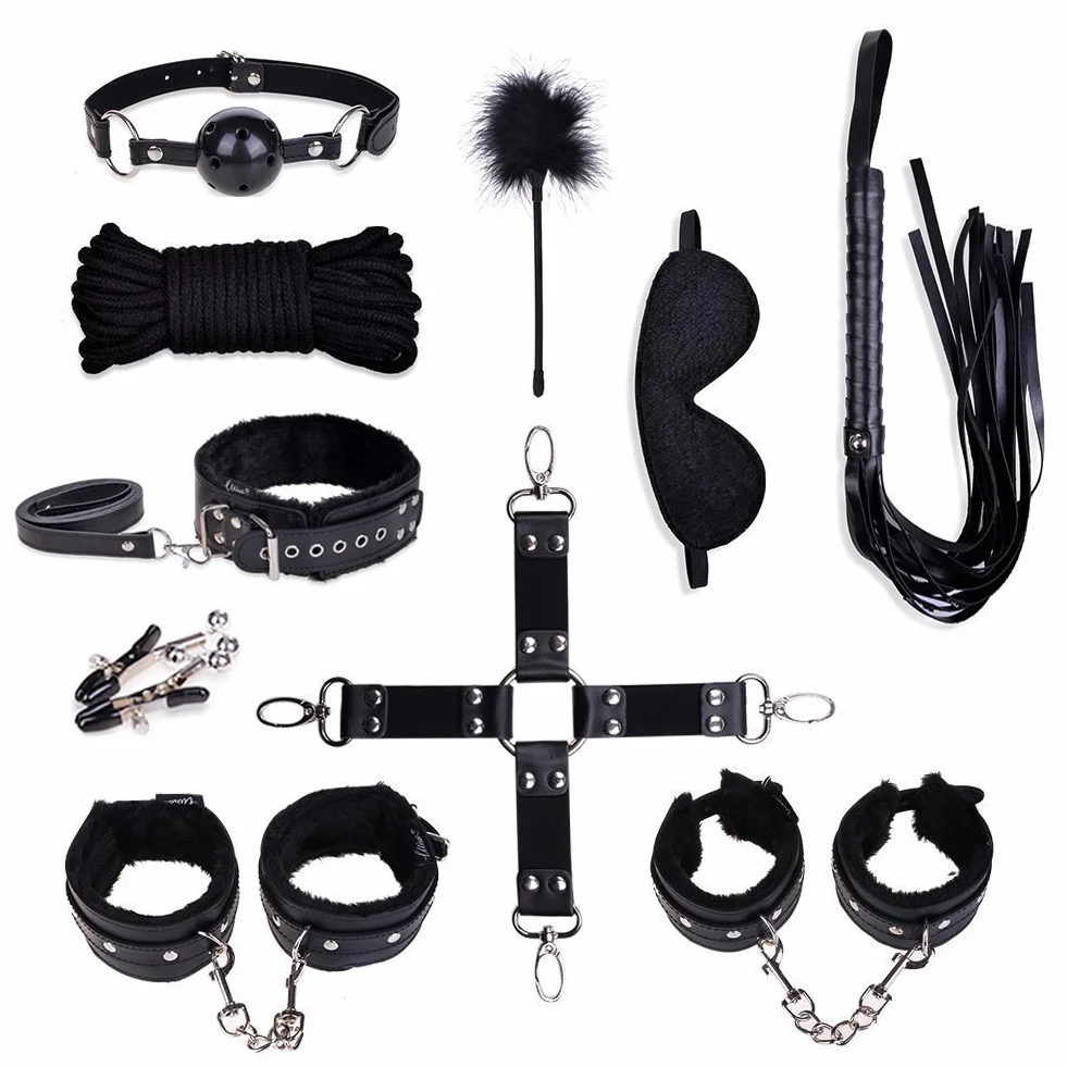 Utimi SM Set Bondage 11 Accessori per Bondage Kit bondage Regolabile per Adulti
