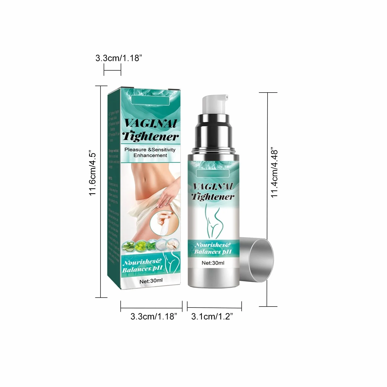 Rassodante vaginale parete vaginale cura collagene rassodante postpartum vaginale rassodante e riparazione set da viaggio 30 ml cura degli uomini (verde menta, taglia unica)