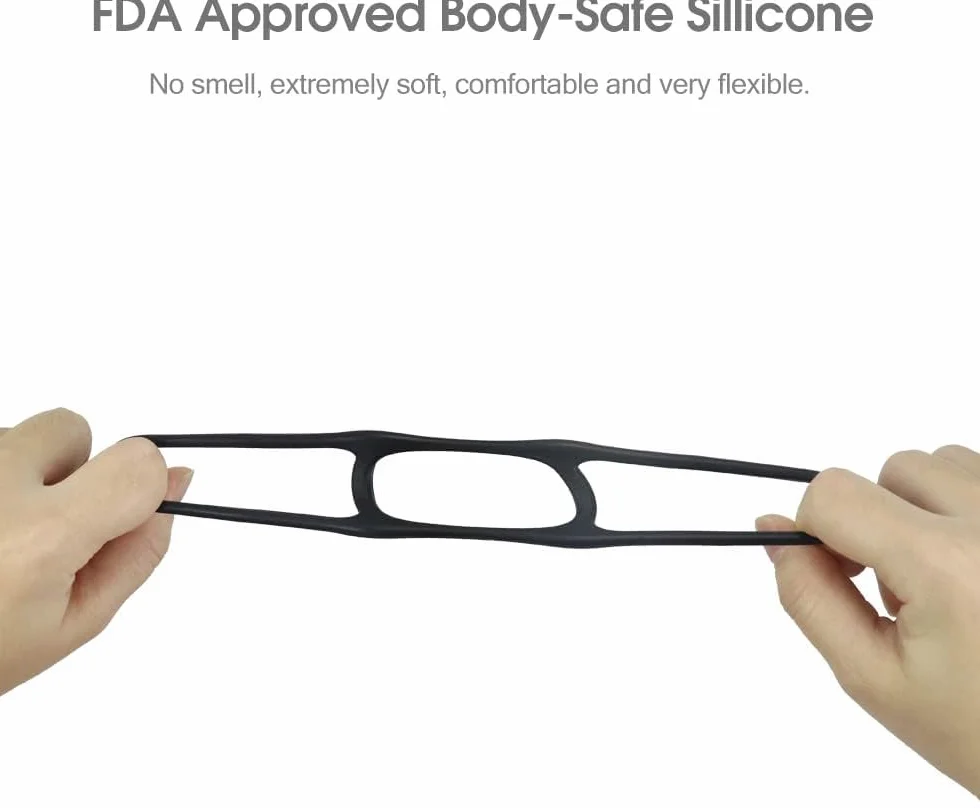 Set Classico Di Anelli in Silicone Nero Sex Toy