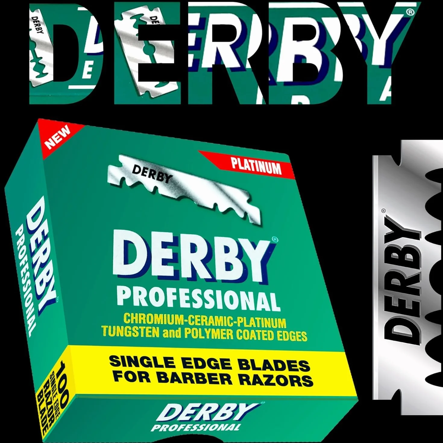 Derby Lamette da Barba Professional - 100 Unità