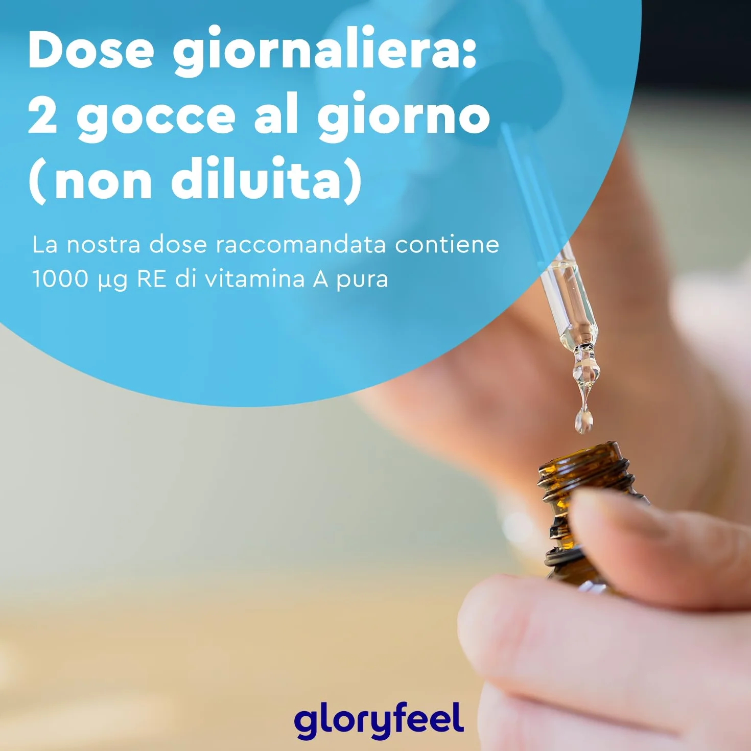 Vitamina A Gocce 3.333 UI 1.000µg, Integratore Vitamina A Pura 50 ml (1700 Gocce), Vitamina A da Palmitato di Retinile, Vitamina A Retinolo in Gocce in Olio TCM, Integratore Pelle & Vista Vit A