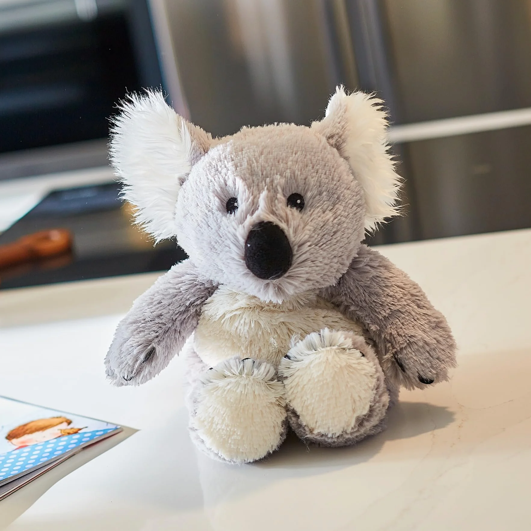 Warmies Cuscino termico Koala in peluche, riscaldabile al microonde, caldo o freddo, morbido peluche al profumo di lavanda francese, soffice e soffice cuscino termico