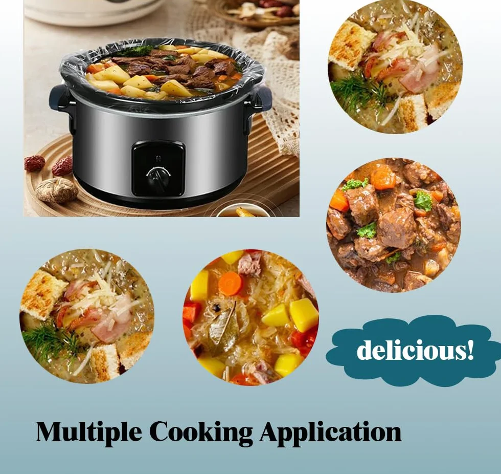 Fodere per cottura lenta, confezione da 20 sacchetti di cottura sacchetti di plastica usa e getta di grandi dimensioni, adatti per vassoi da 6QT a 10QTFor Slow Cooker, 35,6 x 55,8 cm, 20 fodere (20)